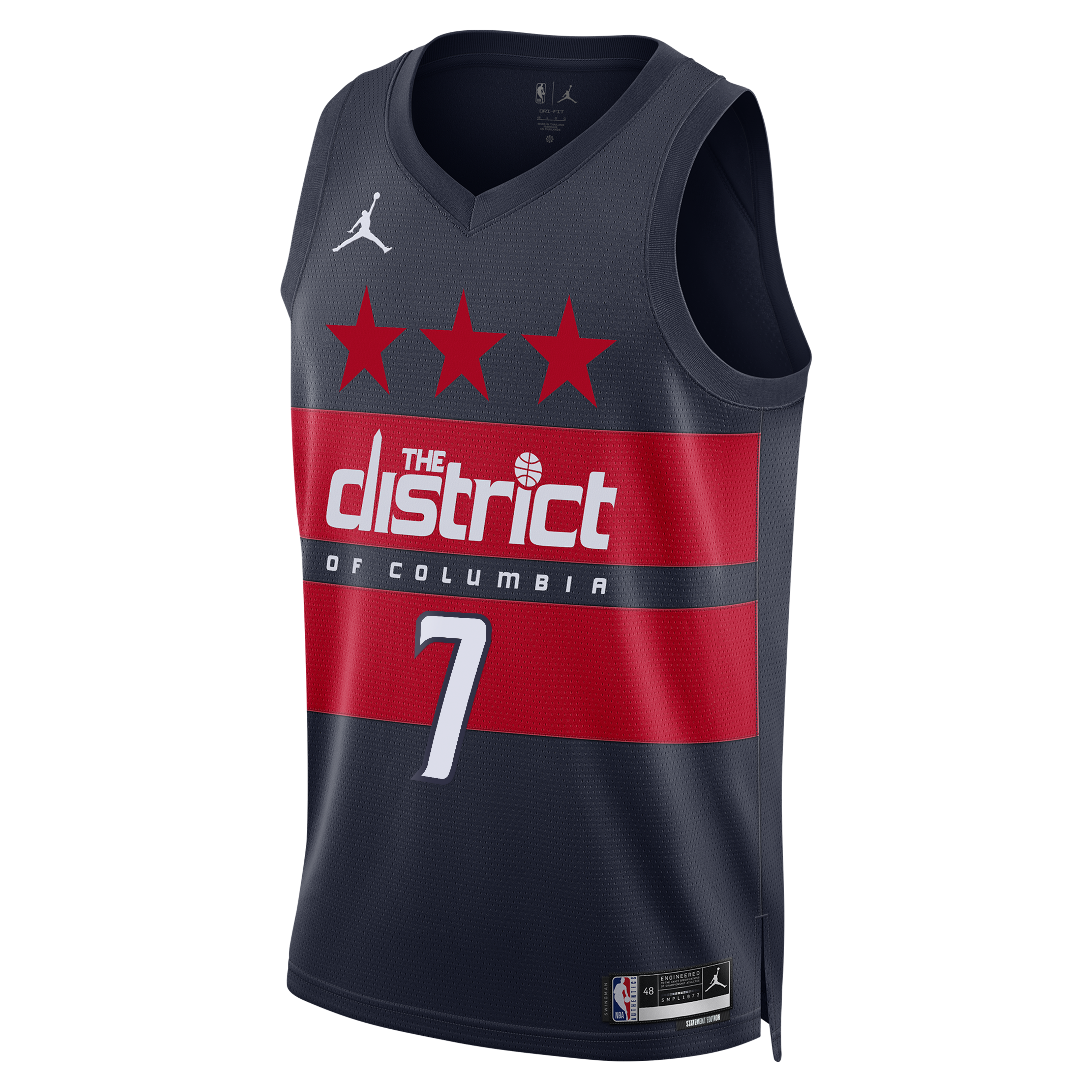 Washington Wizards Jordan Brand Statement Edition Swingman Jersey - Navy - Bub Carrington - Men's NBA Team Jersey Basketball Fan Apparel