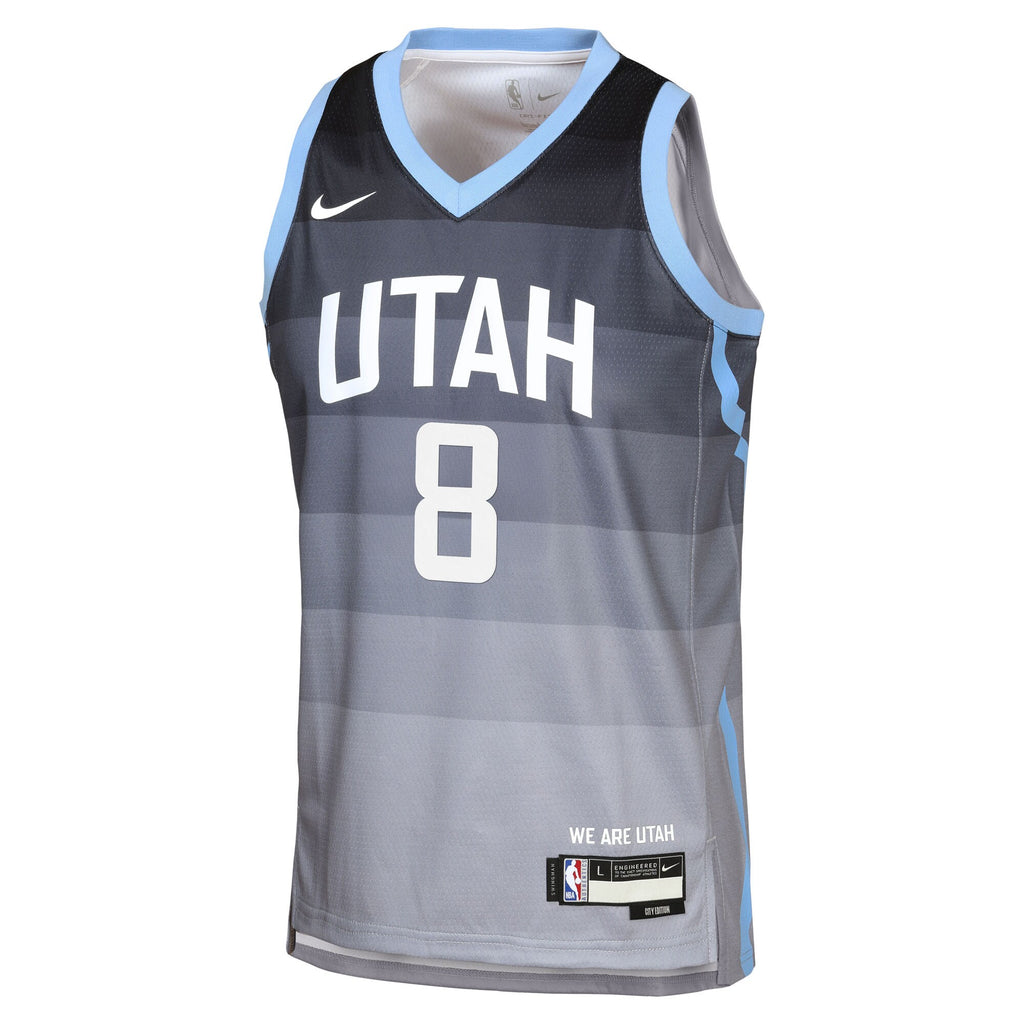 Utah Jazz Nike 2025/26 City Edition Swingman Jersey - Gray - Isaiah Collier - Youth NBA Team Jersey Basketball Fan Apparel