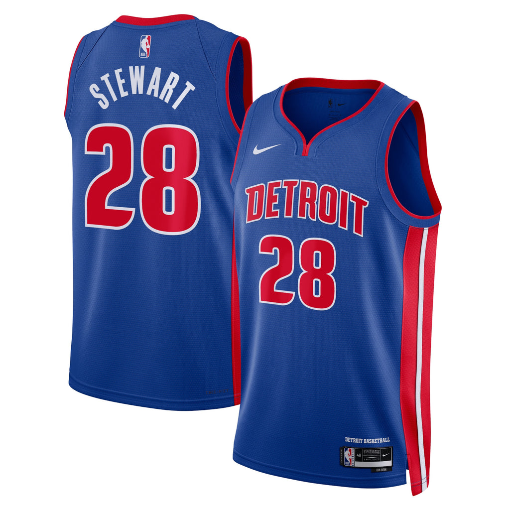 Detroit Pistons Nike Icon Edition Swingman Jersey - Blue - Isaiah Stewart - Unisex NBA Team Jersey Basketball Fan Apparel