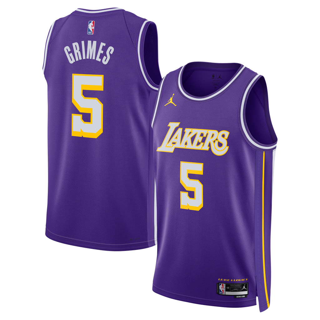 Los Angeles Lakers Jordan Brand Statement Edition Jersey - Purple - Quentin Grimes - Unisex NBA Team Jersey Basketball Fan Apparel