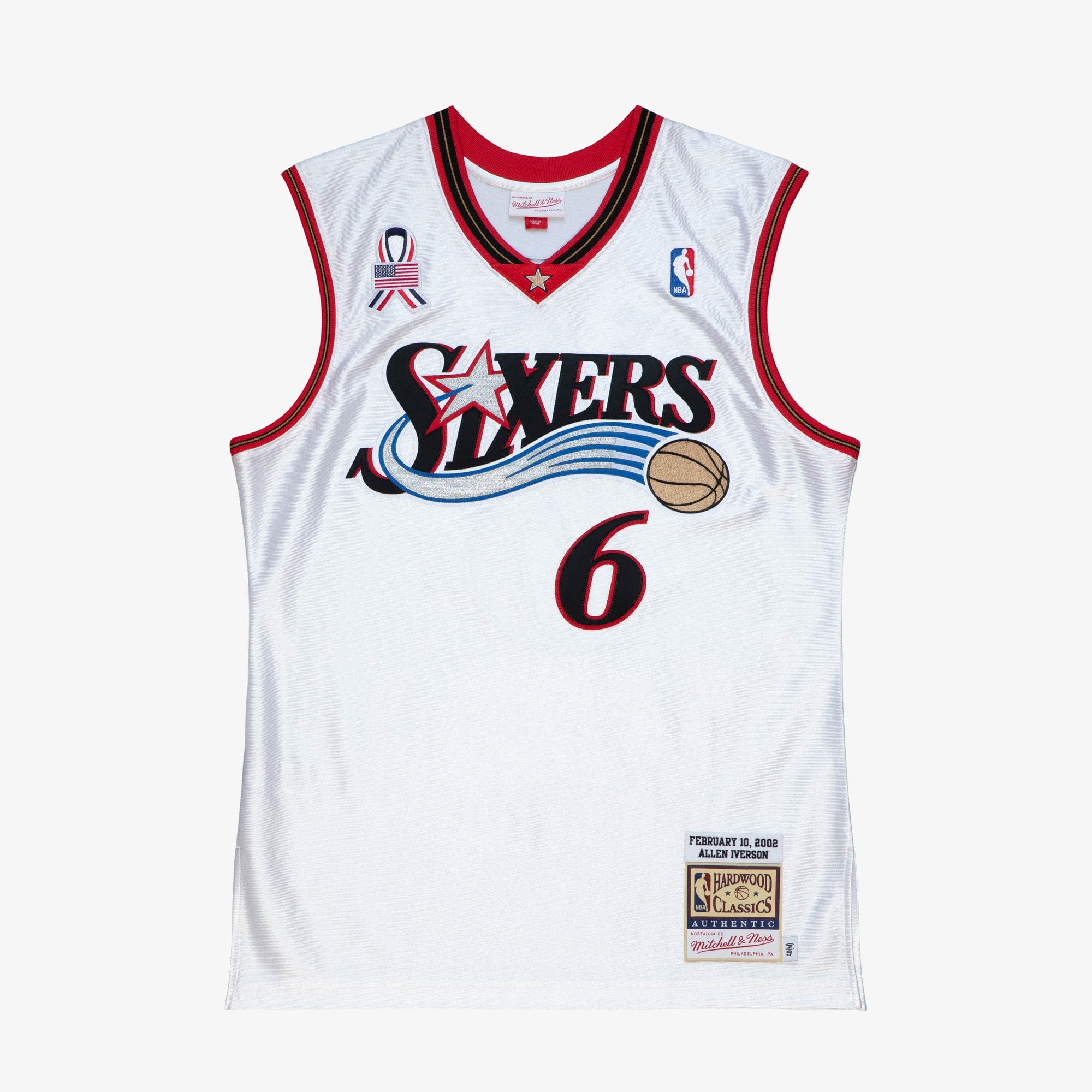 Philadelphia 76ers Mitchell & Ness Allen Iverson 2002 All-Star East Authentic Jersey - White NBA Team Jersey Basketball Fan Apparel