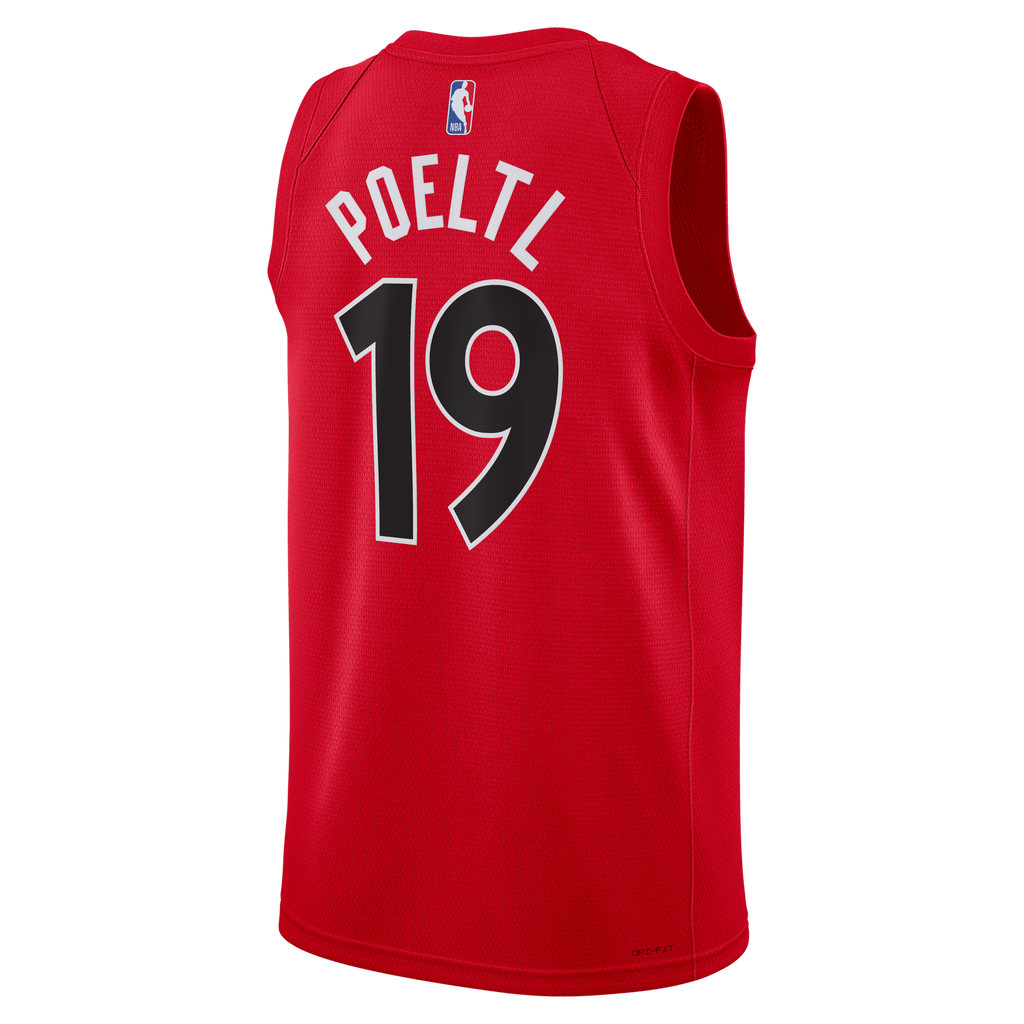 Toronto Raptors Nike Icon Edition Swingman Jersey - Red - Jakob Poeltl - Unisex NBA Team Jersey Basketball Fan Apparel