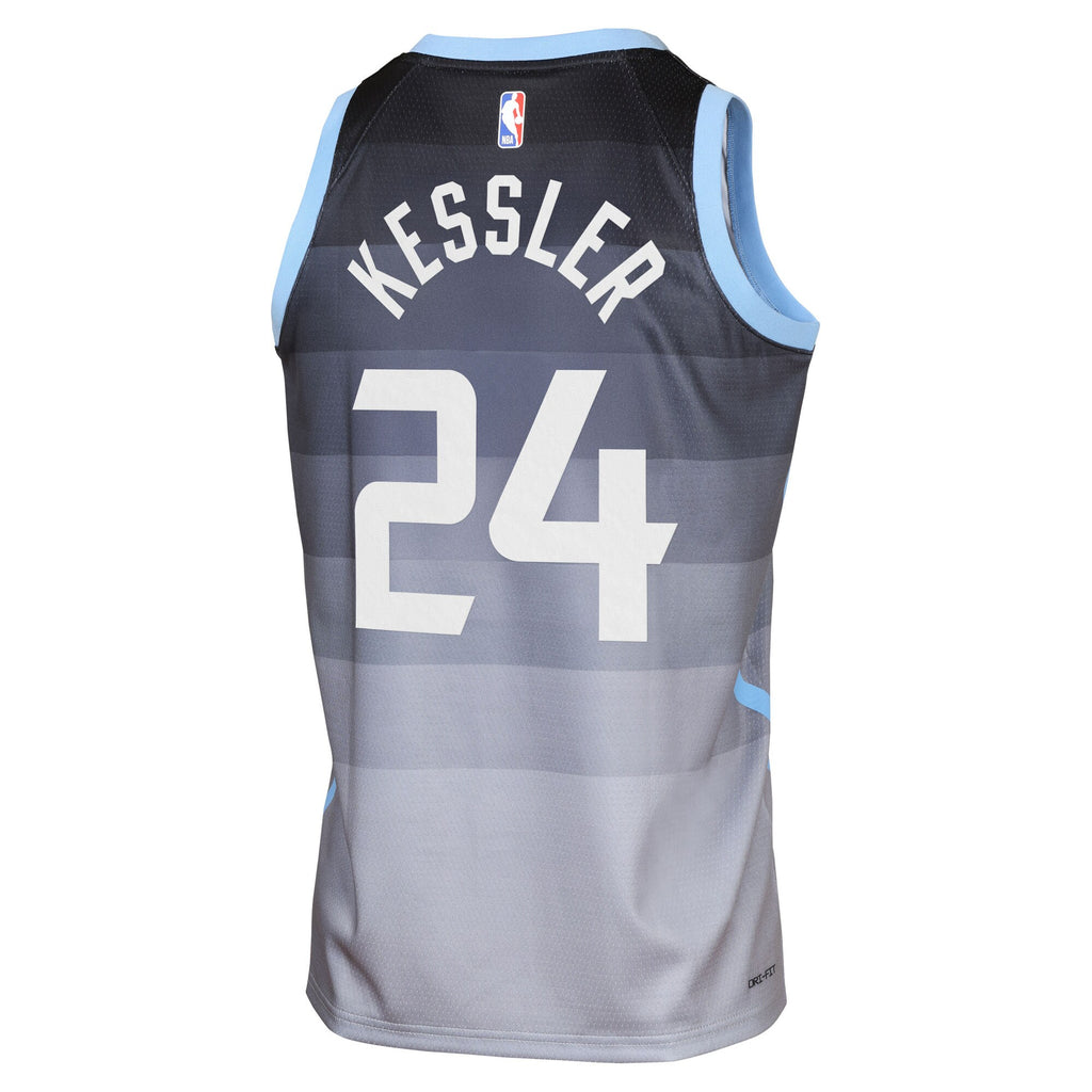 Utah Jazz Nike 2025/26 City Edition Swingman Jersey - Gray - Walker Kessler - Youth NBA Team Jersey Basketball Fan Apparel