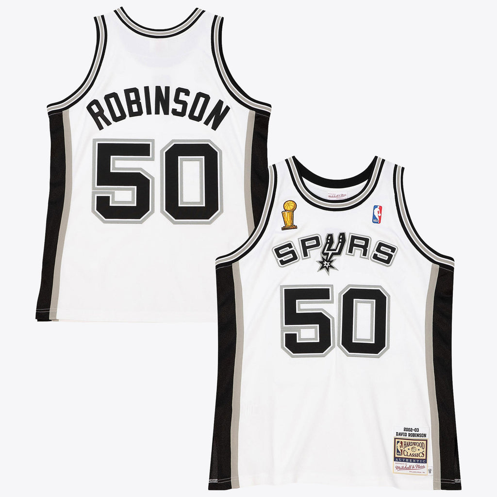 San Antonio Spurs Mitchell & Ness David Robinson 2002 Home Finals Authentic Jersey - White NBA Team Jersey Basketball Fan Apparel