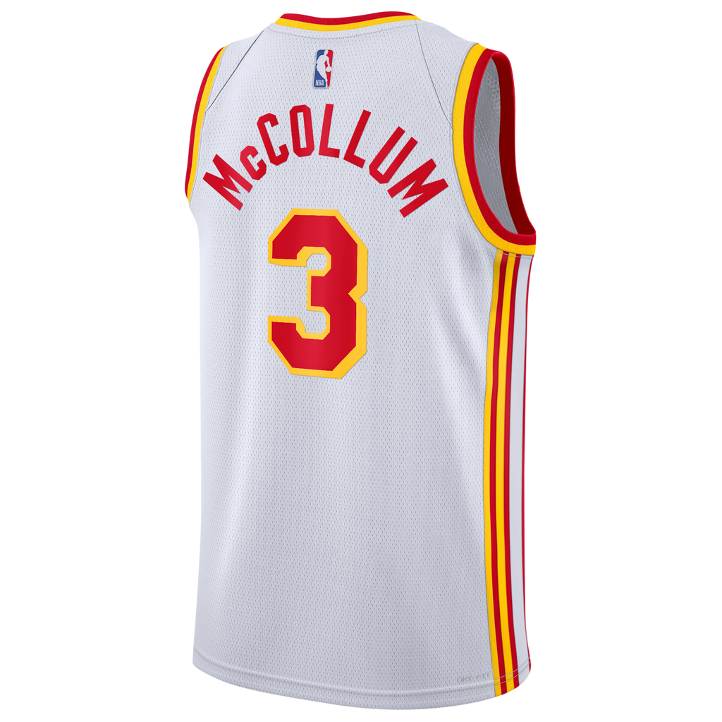 Atlanta Hawks Nike Association Edition Swingman Jersey - White - CJ McCollum - Youth NBA Team Jersey Basketball Fan Apparel