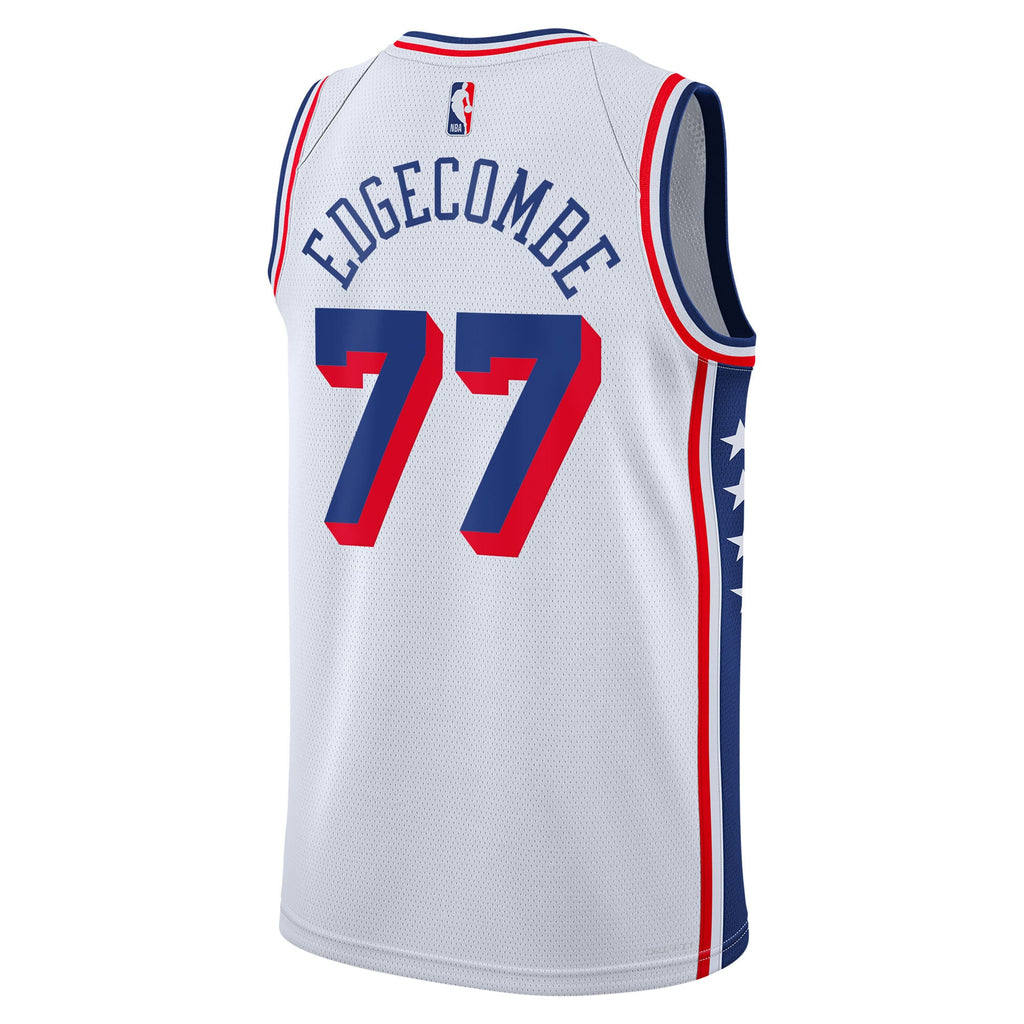 Philadelphia 76ers Nike Association Edition Swingman Jersey - White - VJ Edgecombe - Youth NBA Team Jersey Basketball Fan Apparel