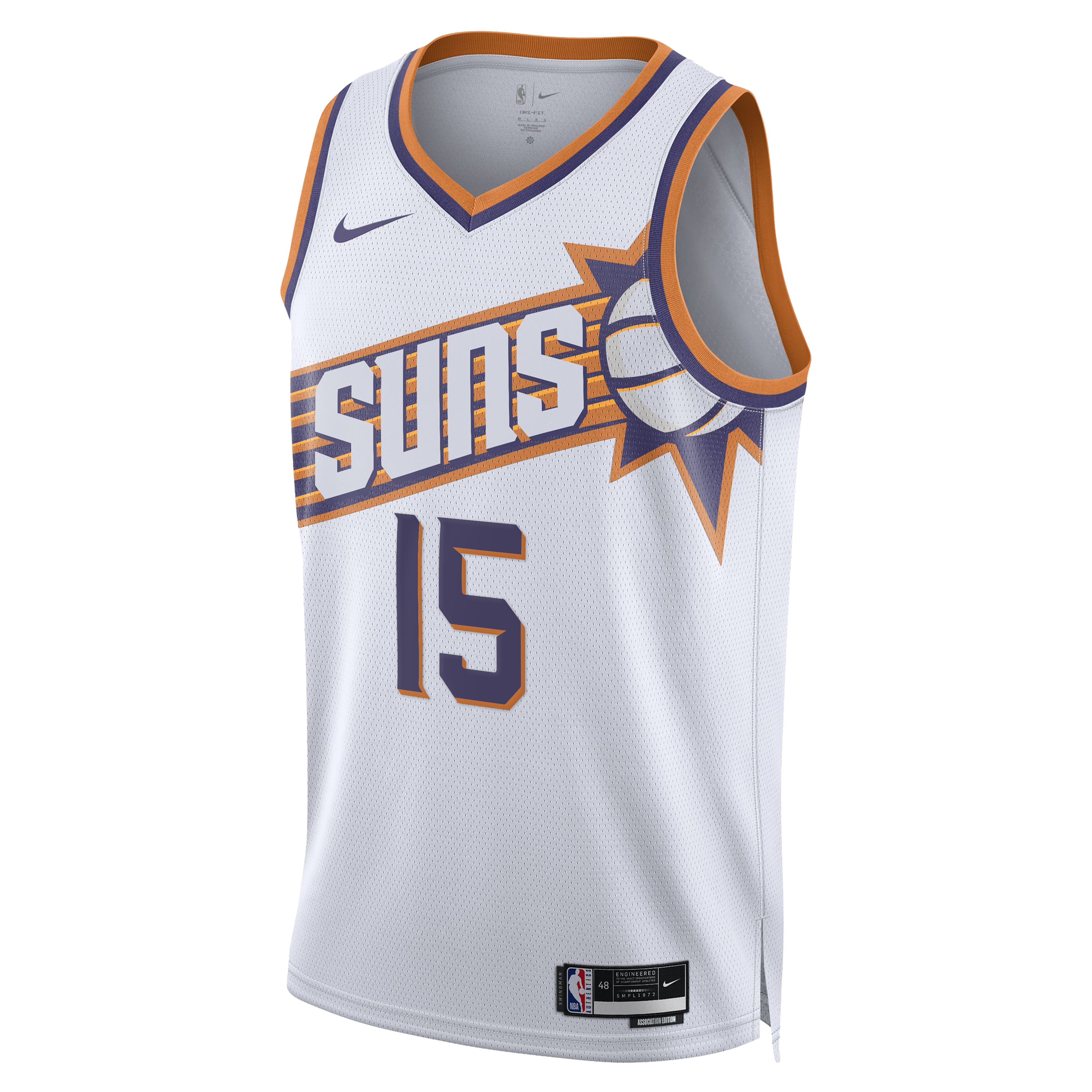 Phoenix Suns Nike Association Edition Swingman Jersey - White - Devin Booker - Unisex NBA Team Jersey Basketball Fan Apparel