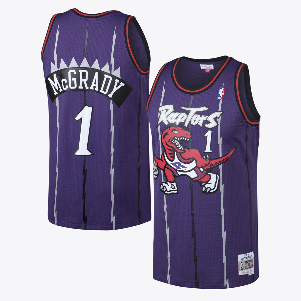 Toronto Raptors Mitchell & Ness Tracy McGrady Hardwood Classics Road Swingman Jersey - Men's NBA Team Jersey Basketball Fan Apparel