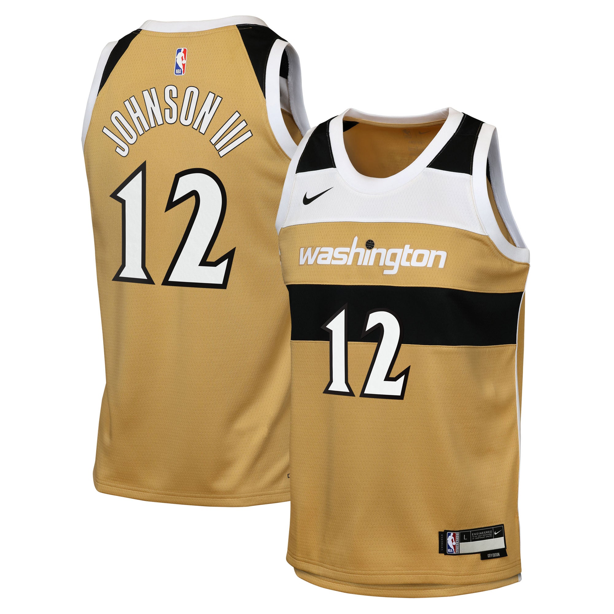Washington Wizards Nike 2025/26 City Edition Swingman Jersey - Tan - Tre Johnson III - Youth NBA Team Jersey Basketball Fan Apparel