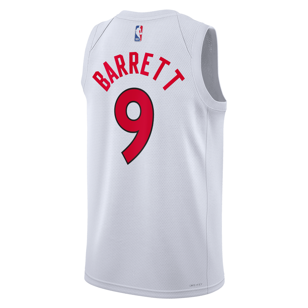 Toronto Raptors Nike Association Edition Swingman Jersey - White - RJ Barrett - Unisex NBA Team Jersey Basketball Fan Apparel