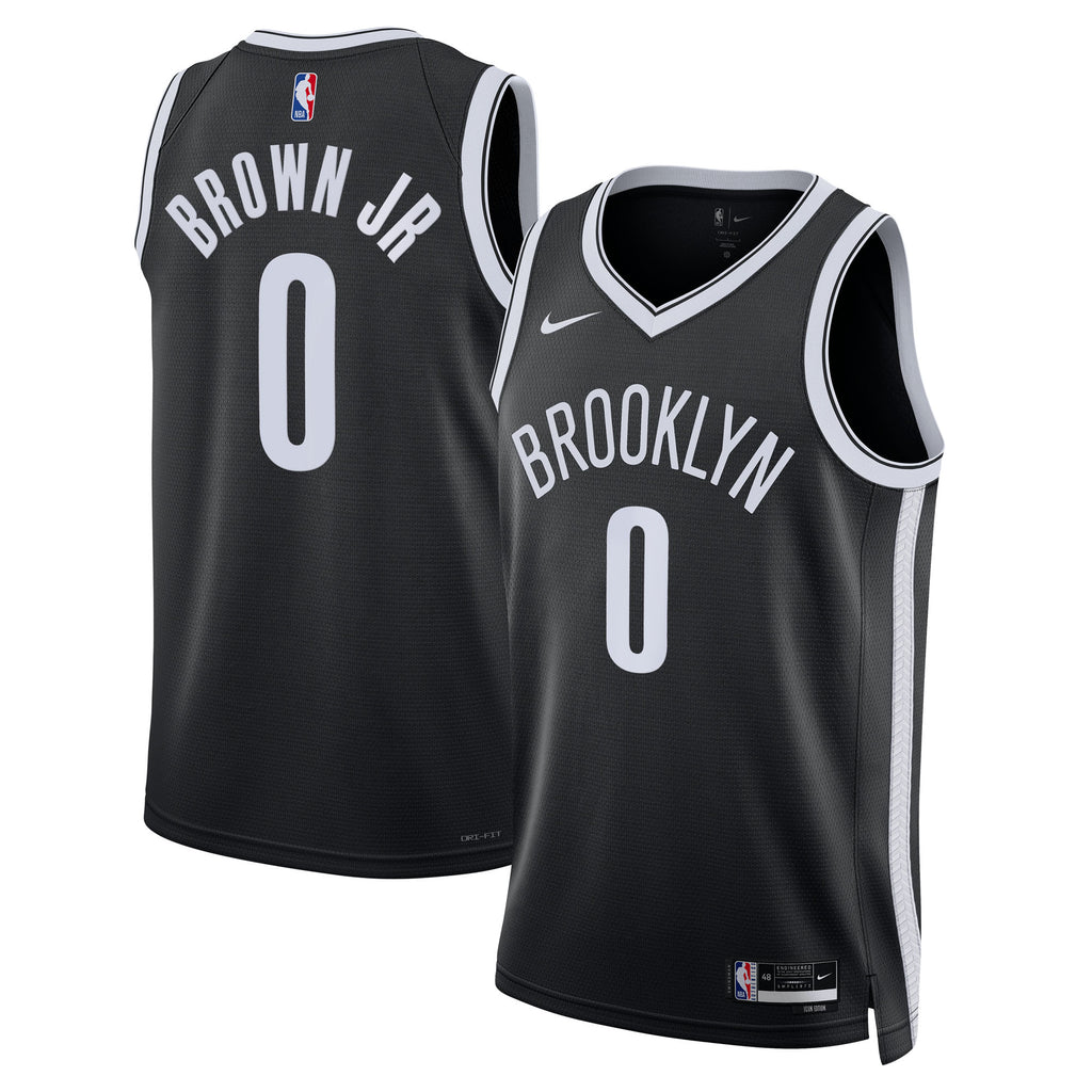 Brooklyn Nets Nike Icon Swingman Jersey - Black - Mikel Brown Jr. - Unisex NBA Team Jersey Basketball Fan Apparel