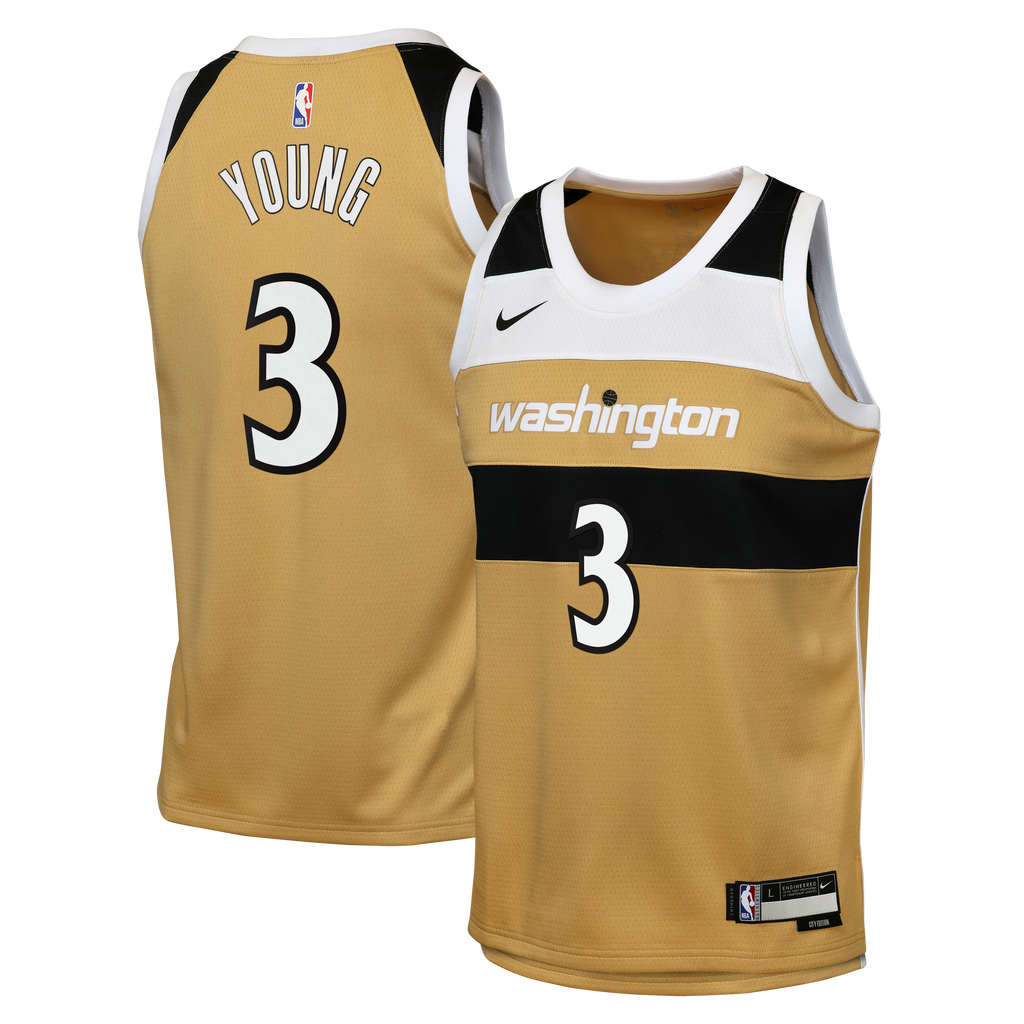 Washington Wizards 2025/26 Nike City Edition Swingman Jersey - Tan - Trae Young - Youth NBA Team Jersey Basketball Fan Apparel