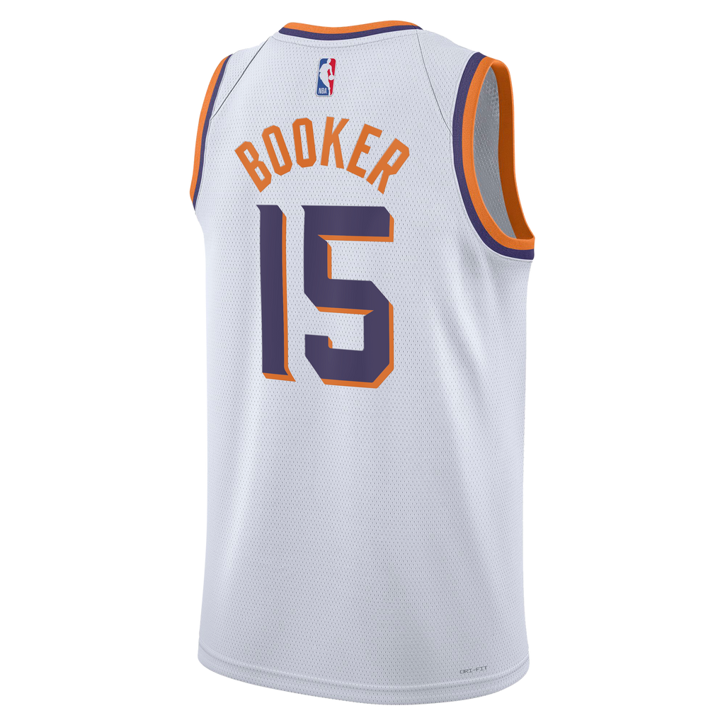 Phoenix Suns Nike Association Edition Swingman Jersey - White - Devin Booker - Unisex NBA Team Jersey Basketball Fan Apparel