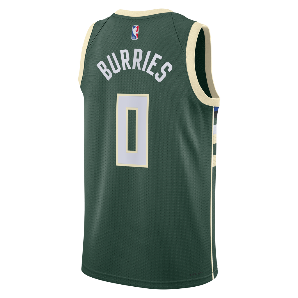 Milwaukee Bucks Nike Icon Swingman Jersey - Green - Brayden Burries - Unisex NBA Team Jersey Basketball Fan Apparel