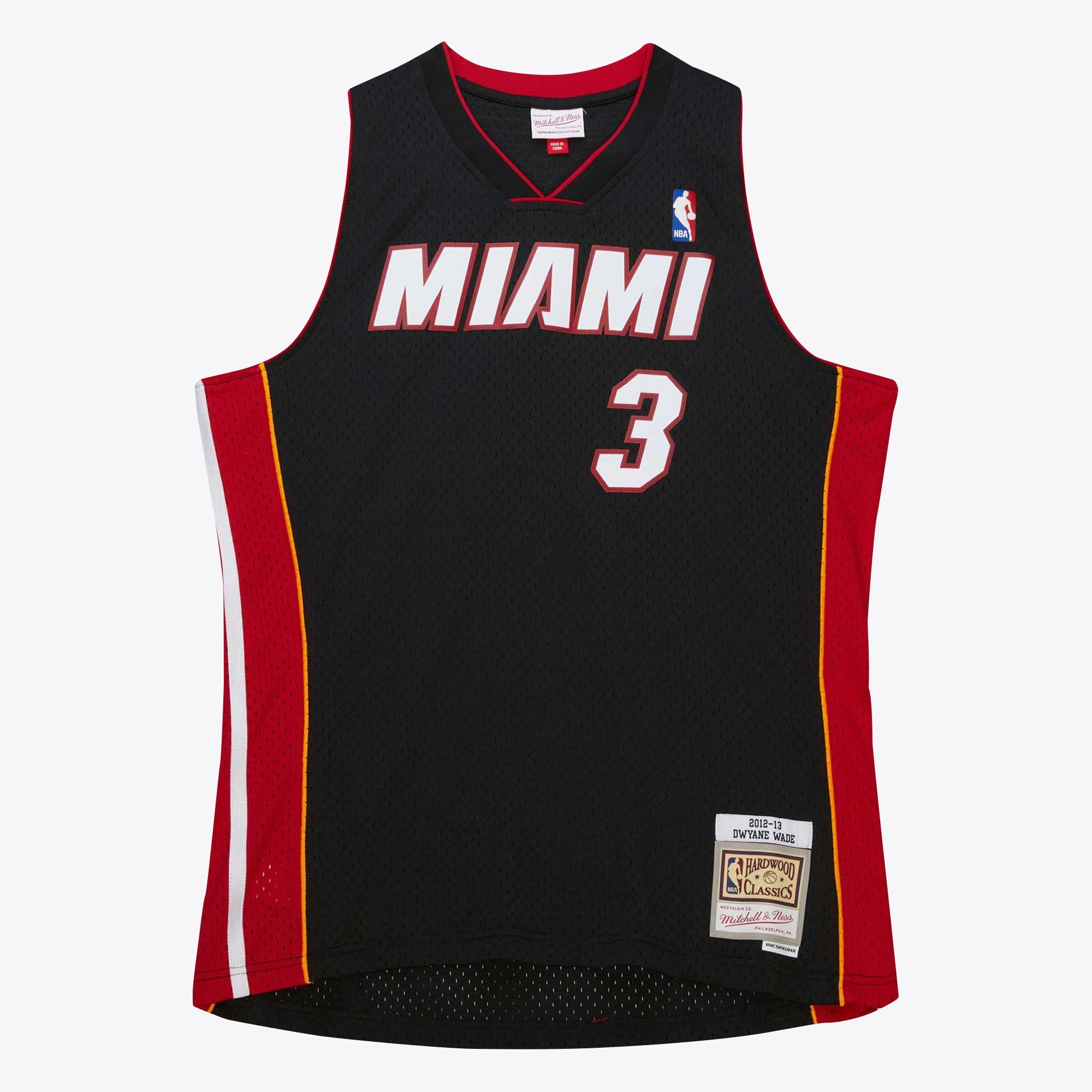 Miami Heat Mitchell & Ness NBA Dwyane Wade 2012 Road Hardwood Classics Swingman Jersey NBA Team Jersey Basketball Fan Apparel