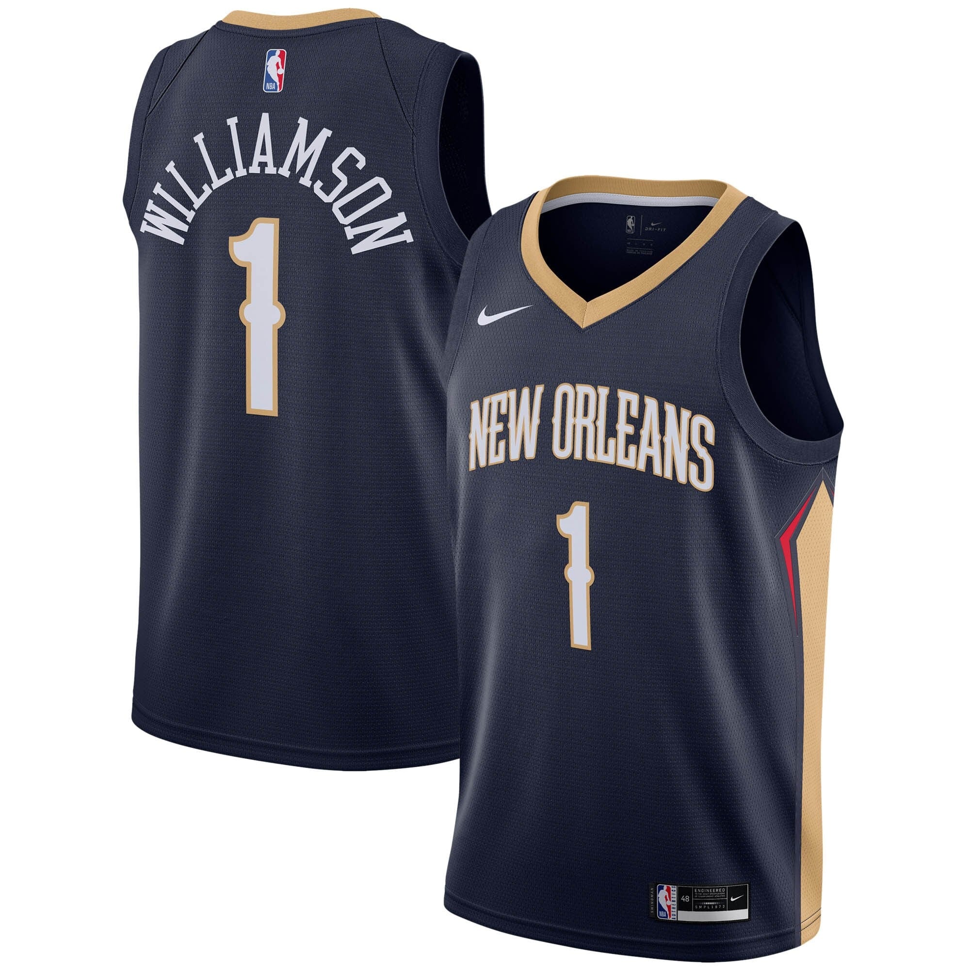 New Orleans Pelicans Nike Icon Swingman Jersey - Zion Williamson - Men's NBA Team Jersey Basketball Fan Apparel