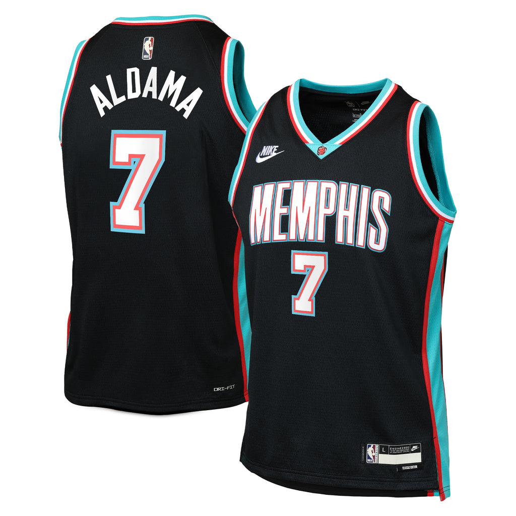 Memphis Grizzlies Nike Classic Edition Jersey - Black - Santi Aldama - Youth NBA Team Jersey Basketball Fan Apparel