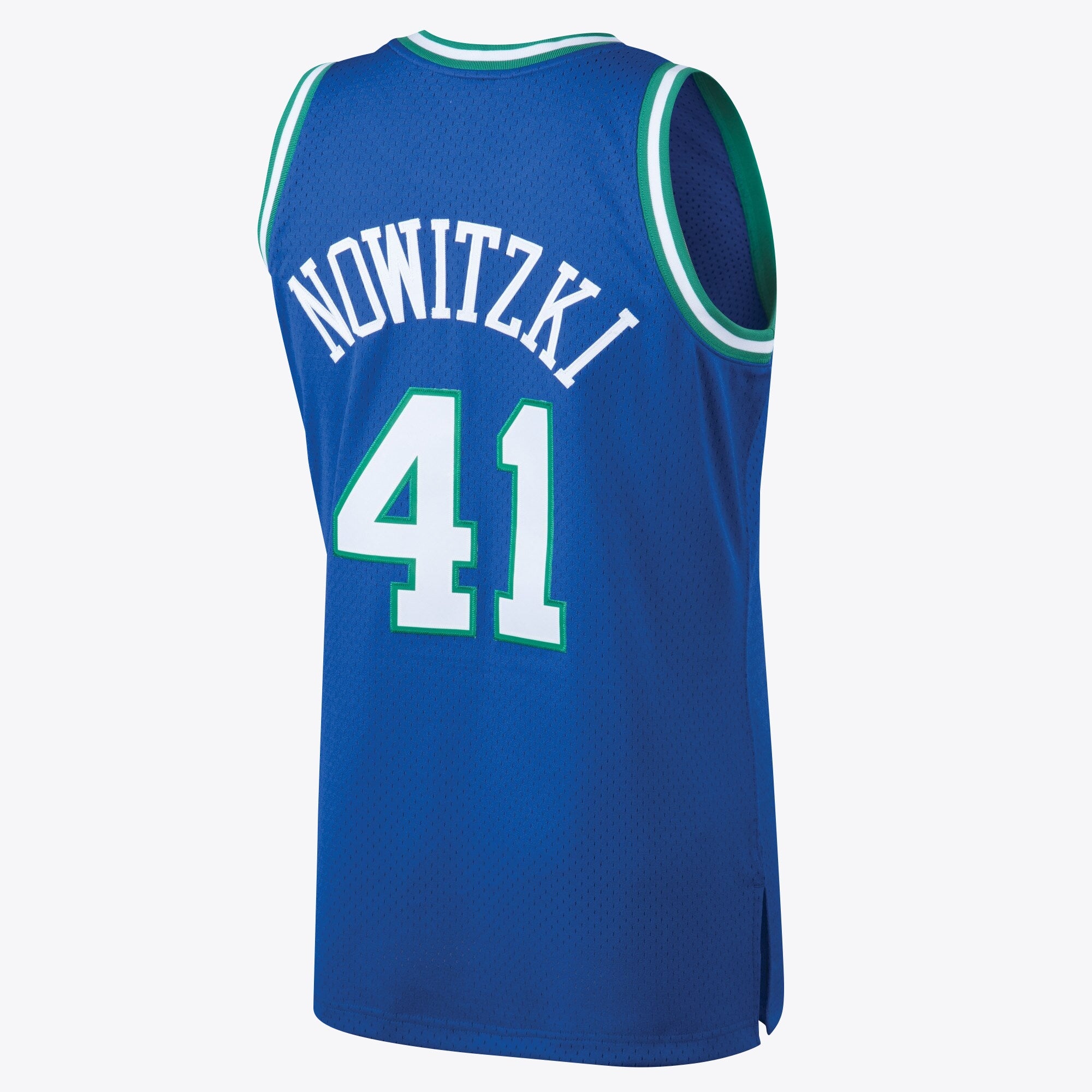 Dallas Mavericks Mitchell & Ness Dirk Nowitzki 1998 Hardwood Classics Road Swingman Jersey - Royal - Men's NBA Team Jersey Basketball Fan Apparel