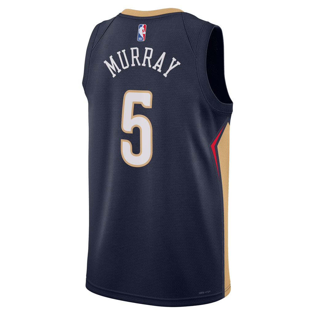 New Orleans Pelicans Nike Icon Edition Swingman Jersey - Navy - Dejounte Murray - Unisex NBA Team Jersey Basketball Fan Apparel