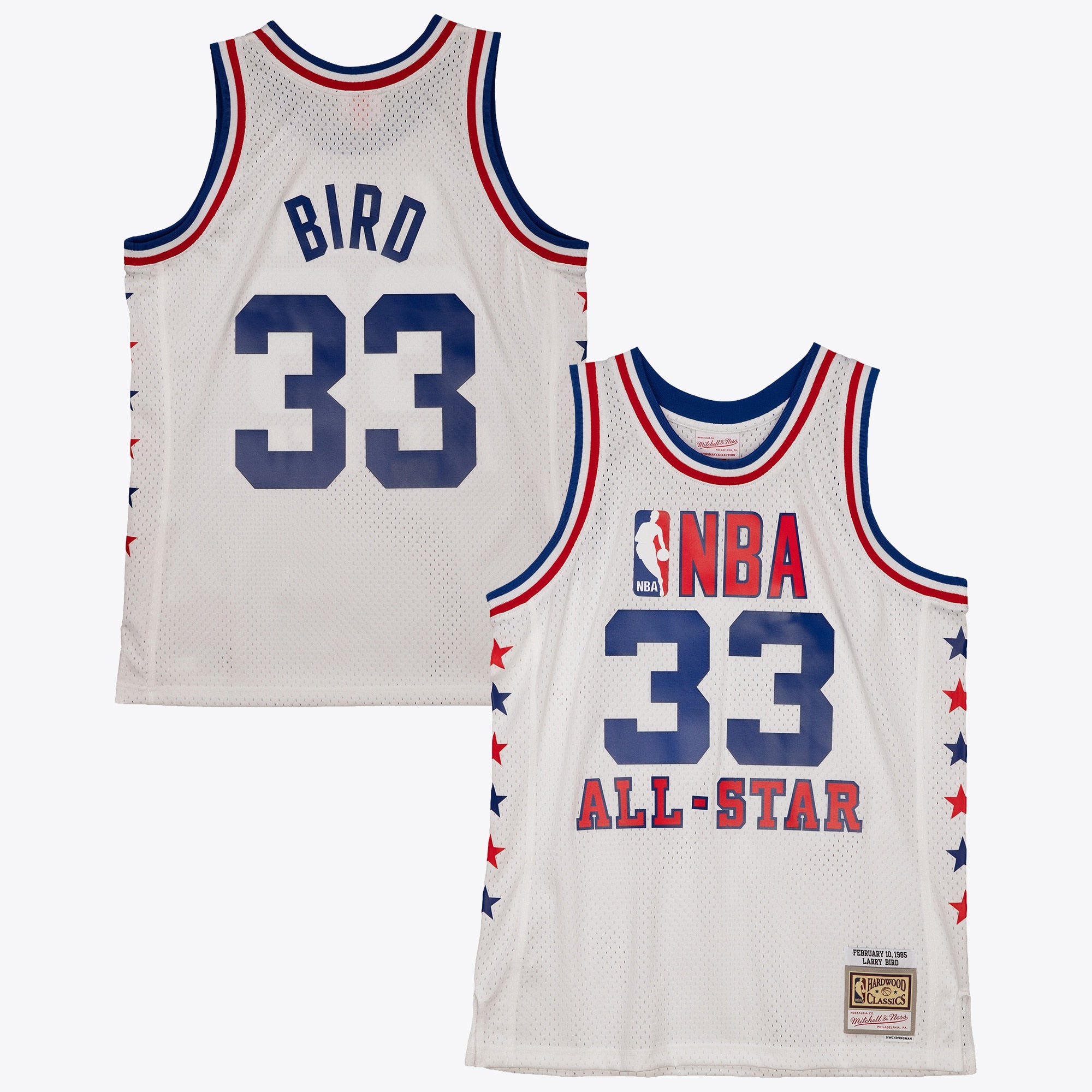 NBA Mitchell & Ness Larry Bird 1985 All-Star Swingman Authentic Jersey - White NBA Team Jersey Basketball Fan Apparel