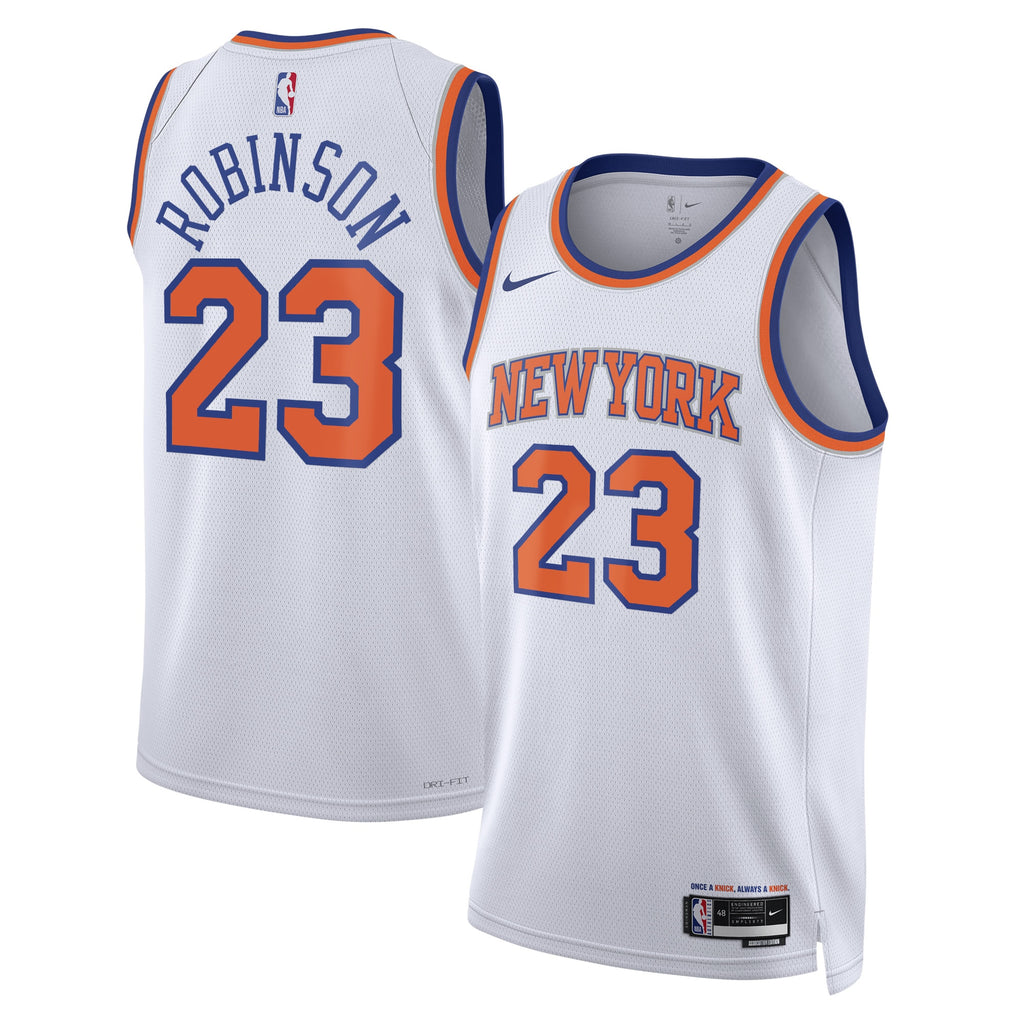 New York Knicks Nike Association Edition Swingman Jersey - White - Mitchell Robinson - Unisex NBA Team Jersey Basketball Fan Apparel