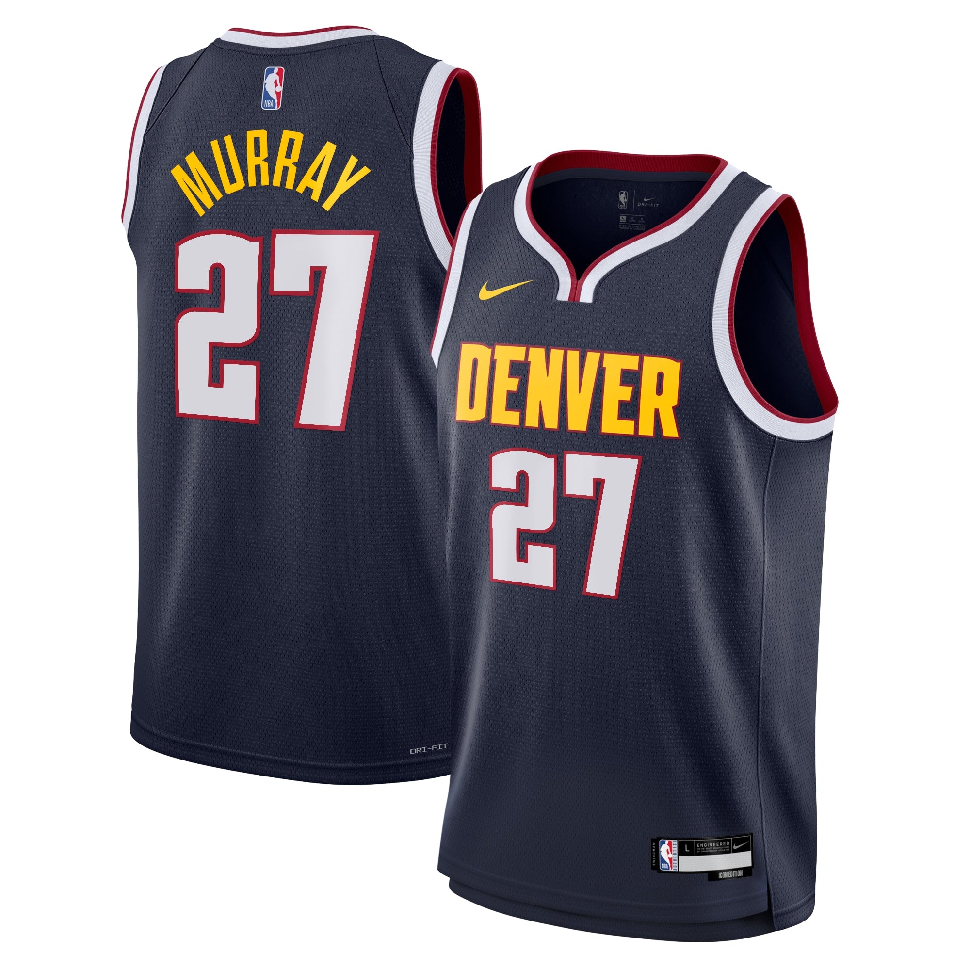 Denver Nuggets Nike Icon Swingman Jersey - Navy - Jamal Murray - Youth NBA Team Jersey Basketball Fan Apparel