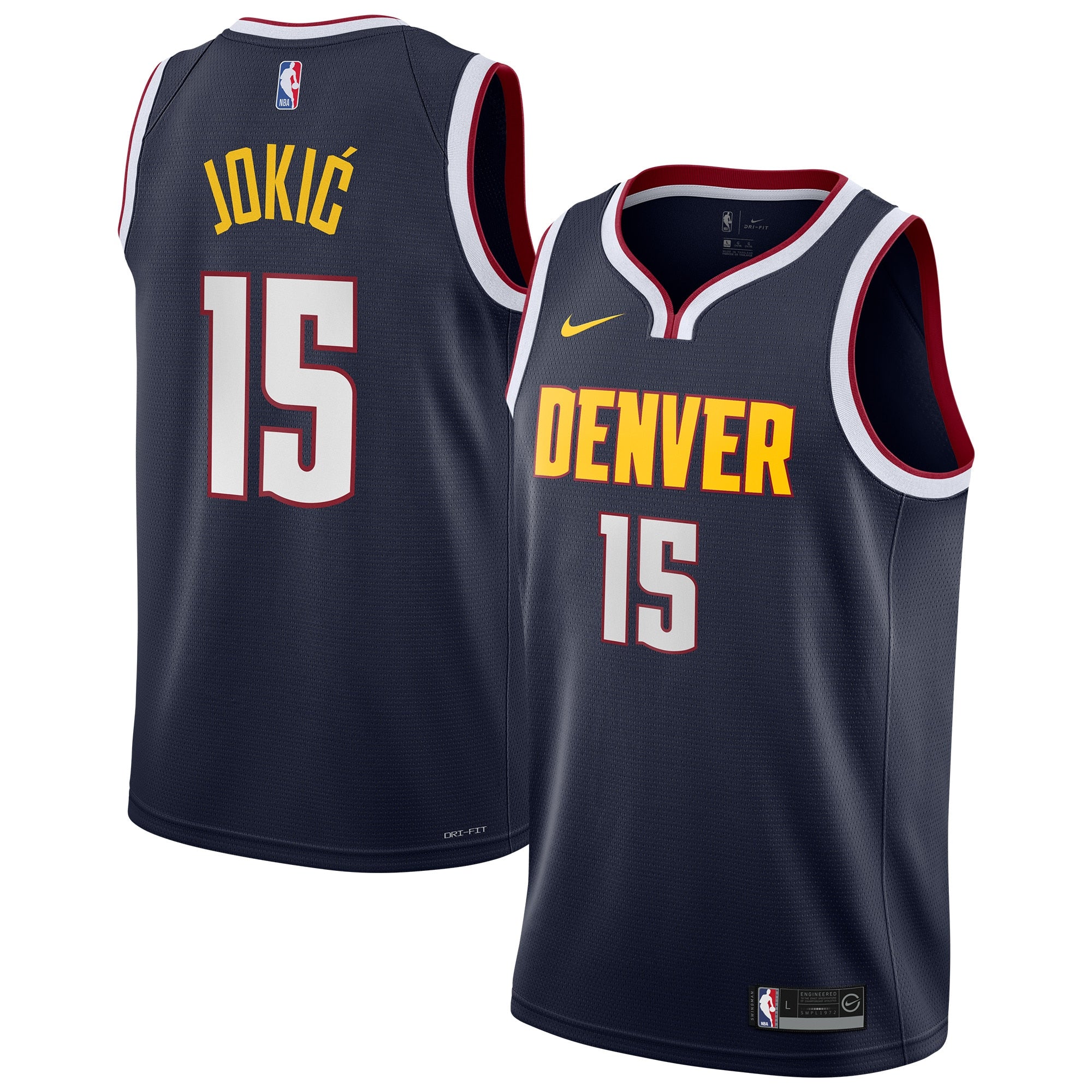 Denver Nuggets NBA Icon Swingman Jersey NS - Nikola Jokic - Youth NBA Team Jersey Basketball Fan Apparel