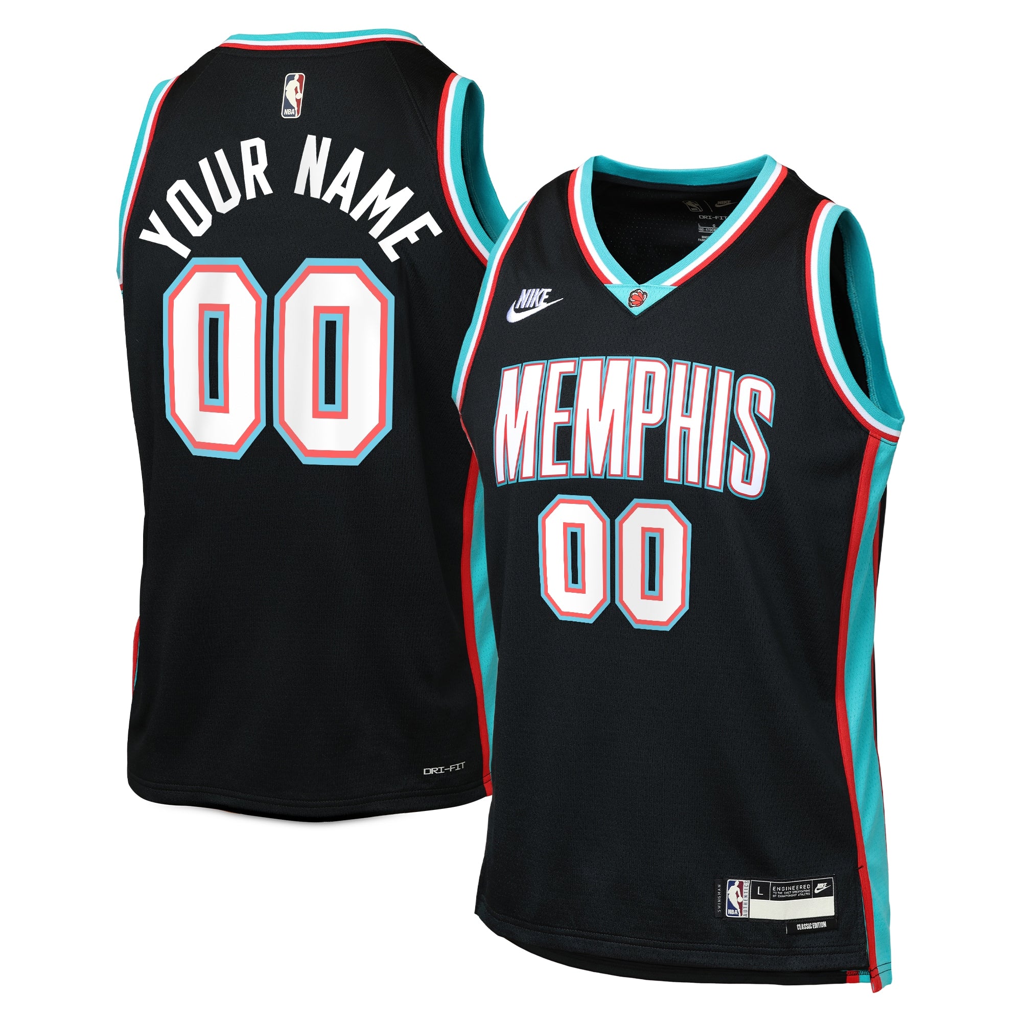 Memphis Grizzlies Nike Classic Edition Jersey - Youth NBA Team Jersey Basketball Fan Apparel