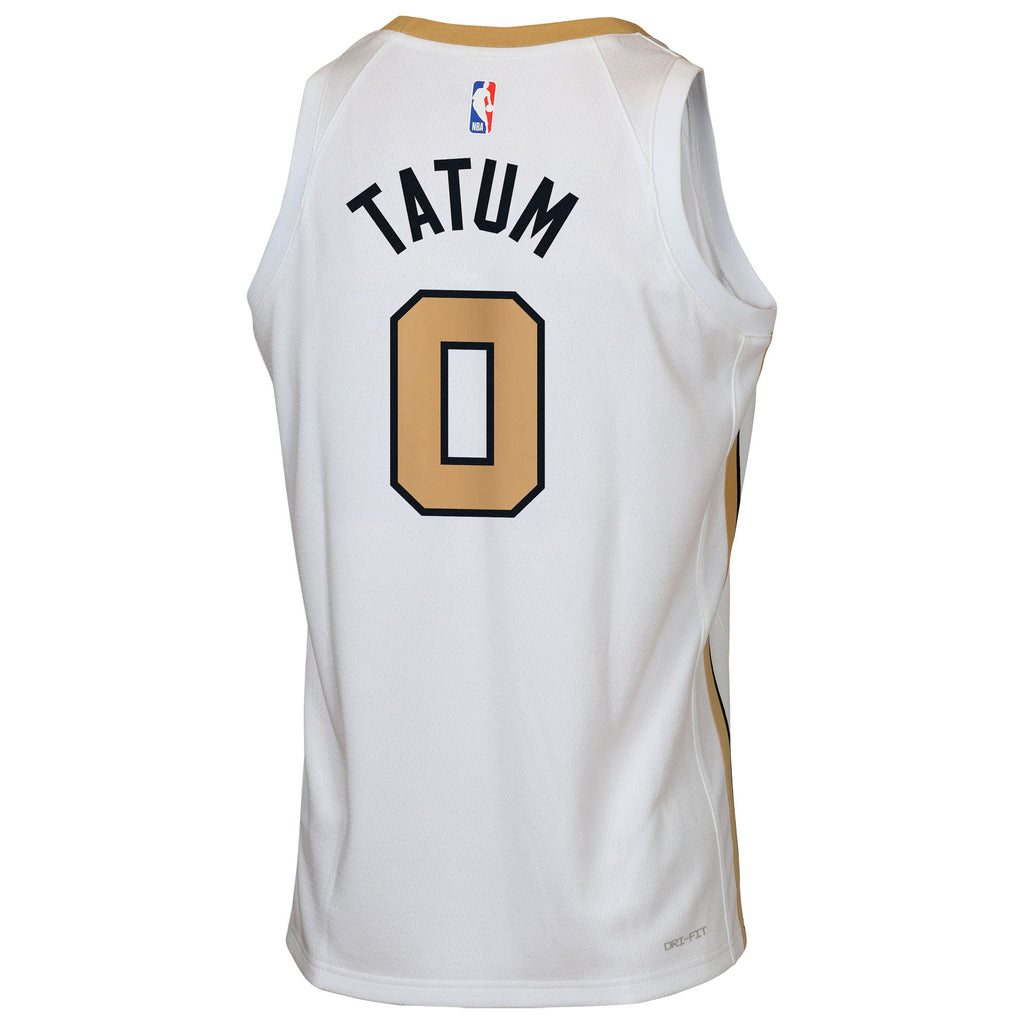 Boston Celtics Nike 2025/26 City Edition Swingman Jersey - White - Jayson Tatum - Youth NBA Team Jersey Basketball Fan Apparel