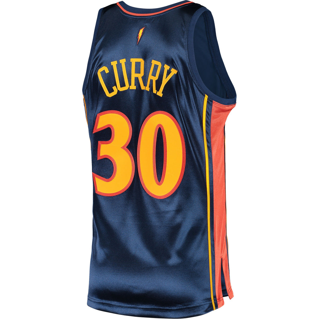 Golden State Warriors Mitchell & Ness Stephen Curry 2009 Hardwood Classics Authentic Jersey - Navy - Men's NBA Team Jersey Basketball Fan Apparel