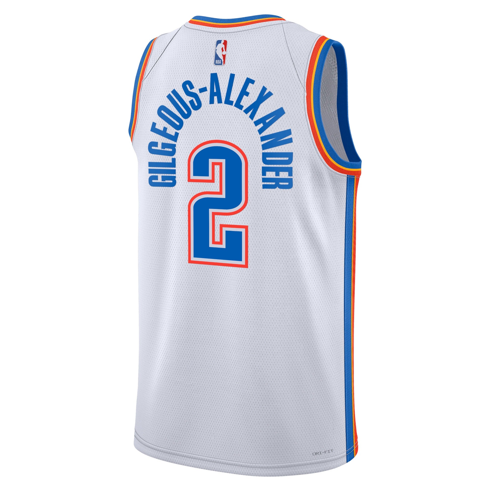 Oklahoma City Thunder Nike Association Edition Swingman Jersey - White - Shai Gilgeous-Alexander - Unisex NBA Team Jersey Basketball Fan Apparel