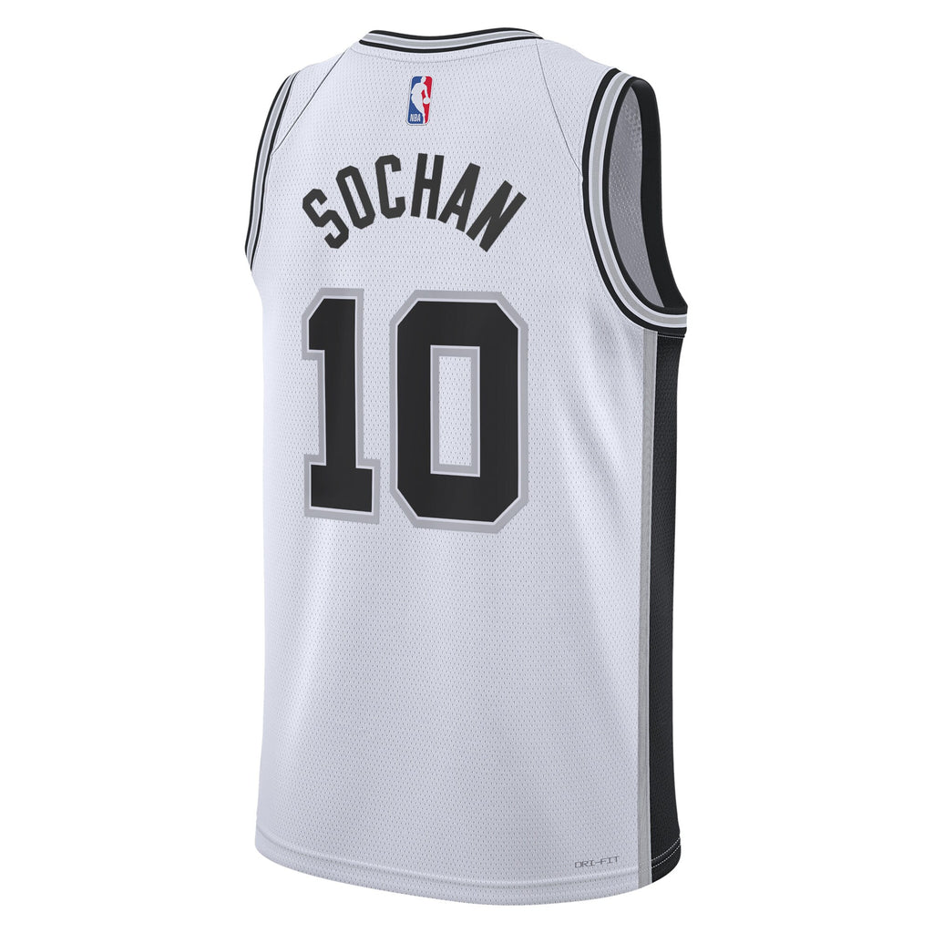 San Antonio Spurs Nike Association Edition Swingman Jersey - White - Jeremy Sochan - Unisex NBA Team Jersey Basketball Fan Apparel