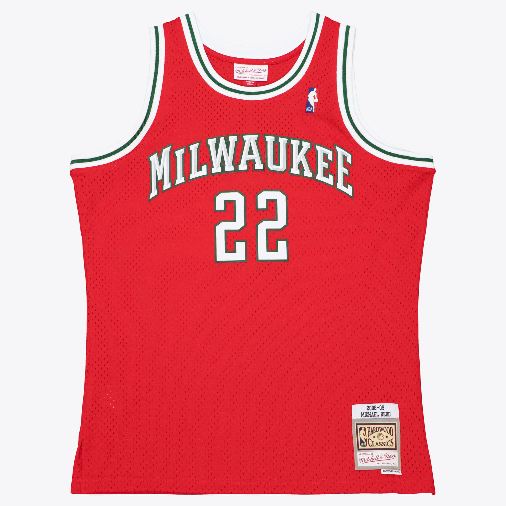 Milwaukee Bucks Mitchell & Ness Swingman Jersey Michael Redd 2008-09 NBA Team Jersey Basketball Fan Apparel