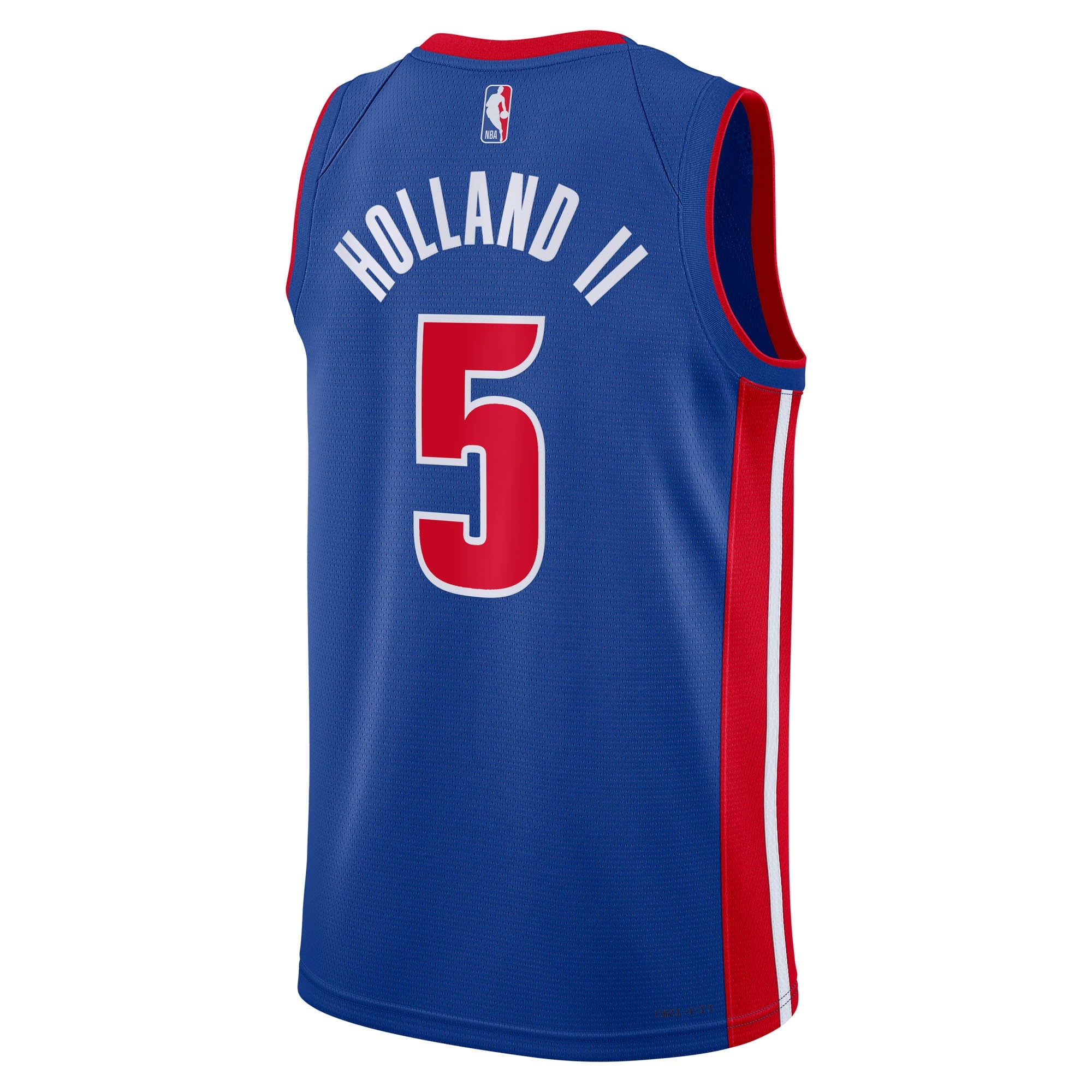 Detroit Pistons Nike Icon Swingman Jersey NBA 2024 Draft First Round Pick - Blue - Ron Holland II - Unisex NBA Team Jersey Basketball Fan Apparel