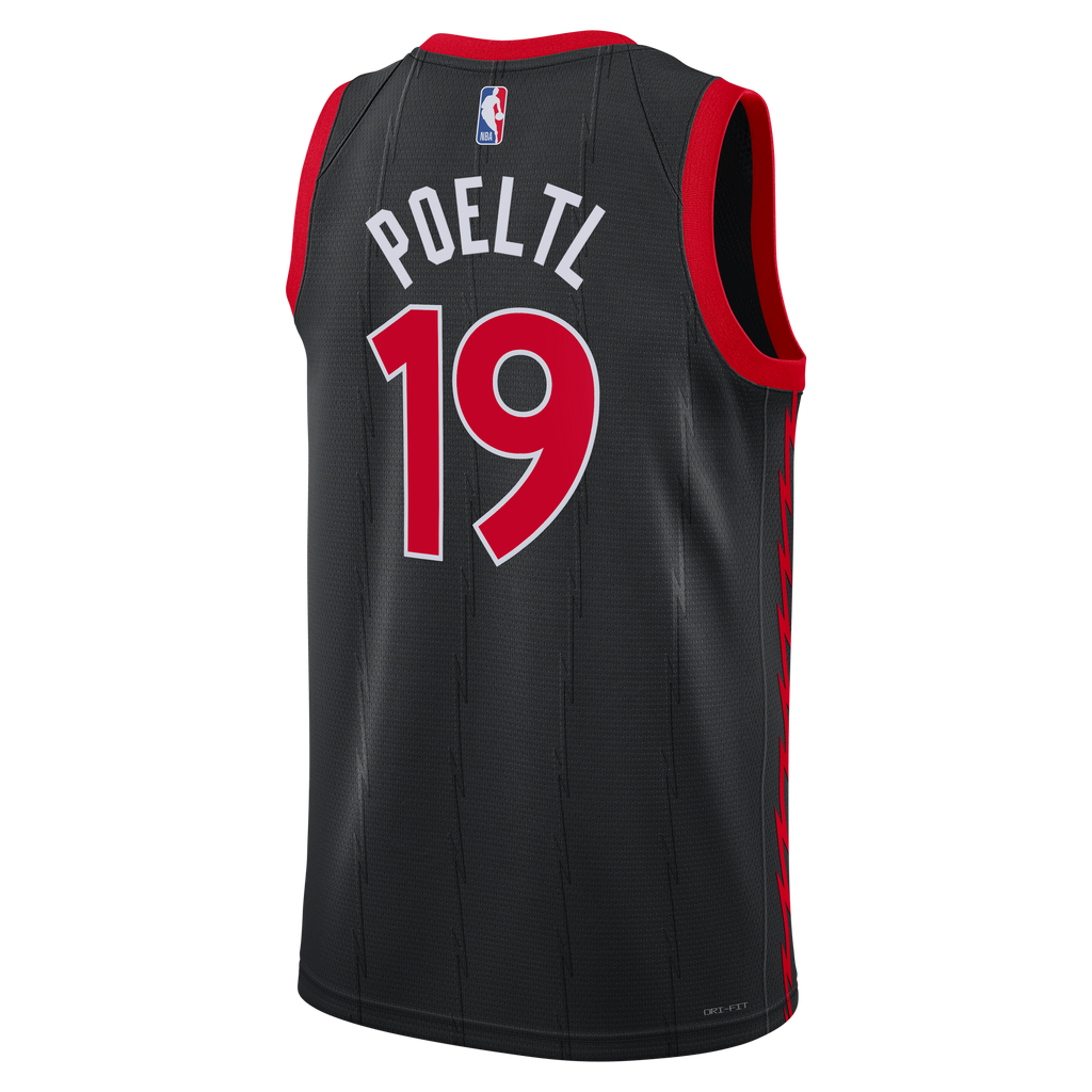 Toronto Raptors Jordan Brand Statement Edition Swingman Jersey - Black - Jakob Poeltl - Unisex NBA Team Jersey Basketball Fan Apparel