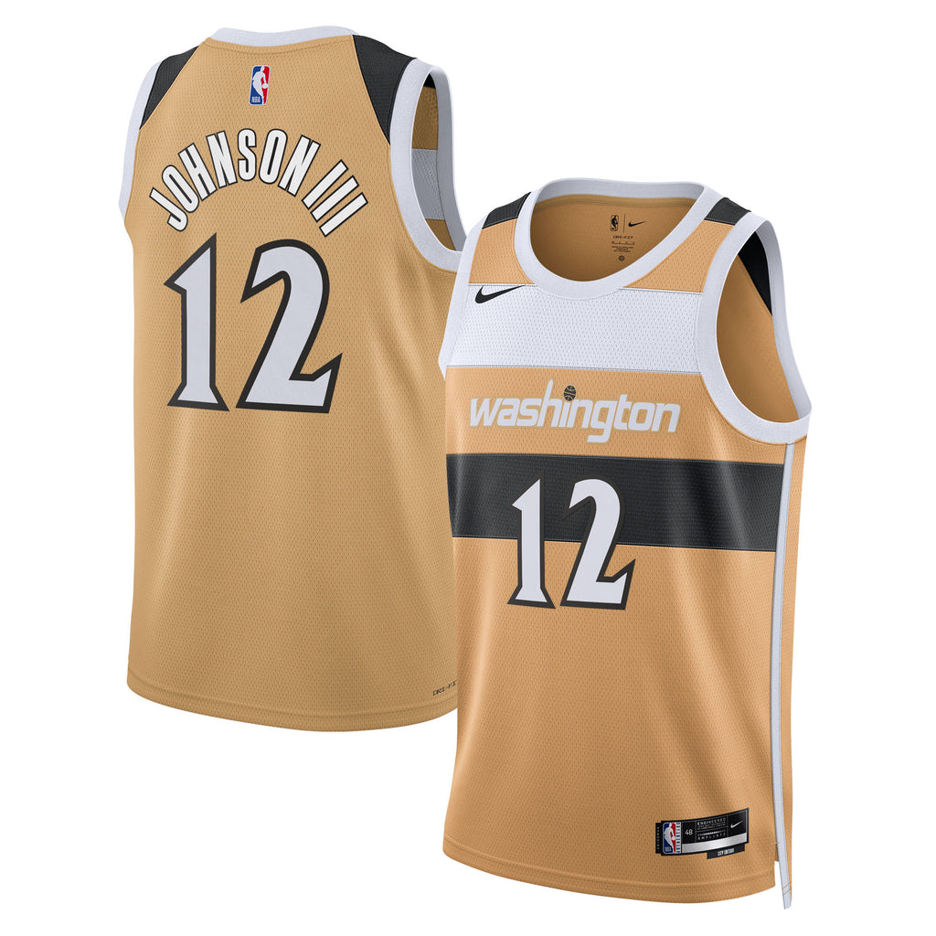 Washington Wizards Nike 2025/26 City Edition Swingman Jersey - Tan - Tre Johnson III - Unisex NBA Team Jersey Basketball Fan Apparel