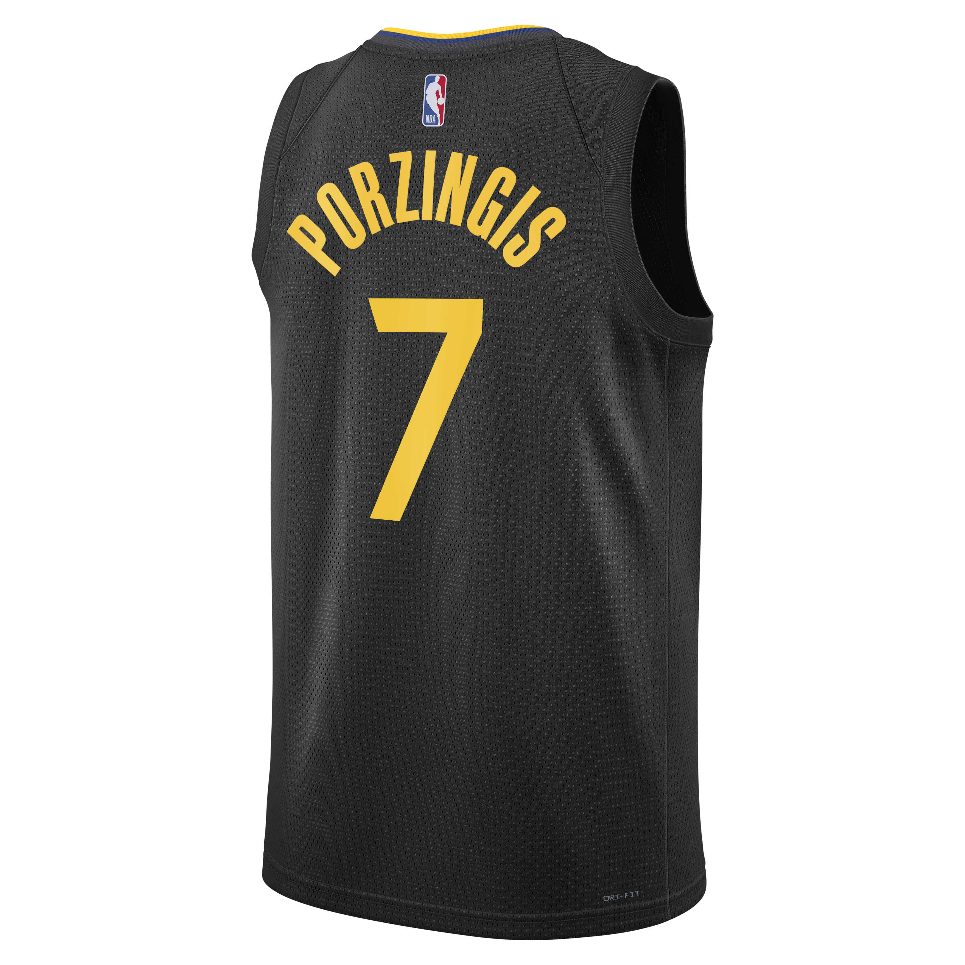 Golden State Warriors Jordan Brand 2024/25 Statement Edition Swingman Jersey - Black - Kristaps Porziņģis - Unisex NBA Team Jersey Basketball Fan Appa