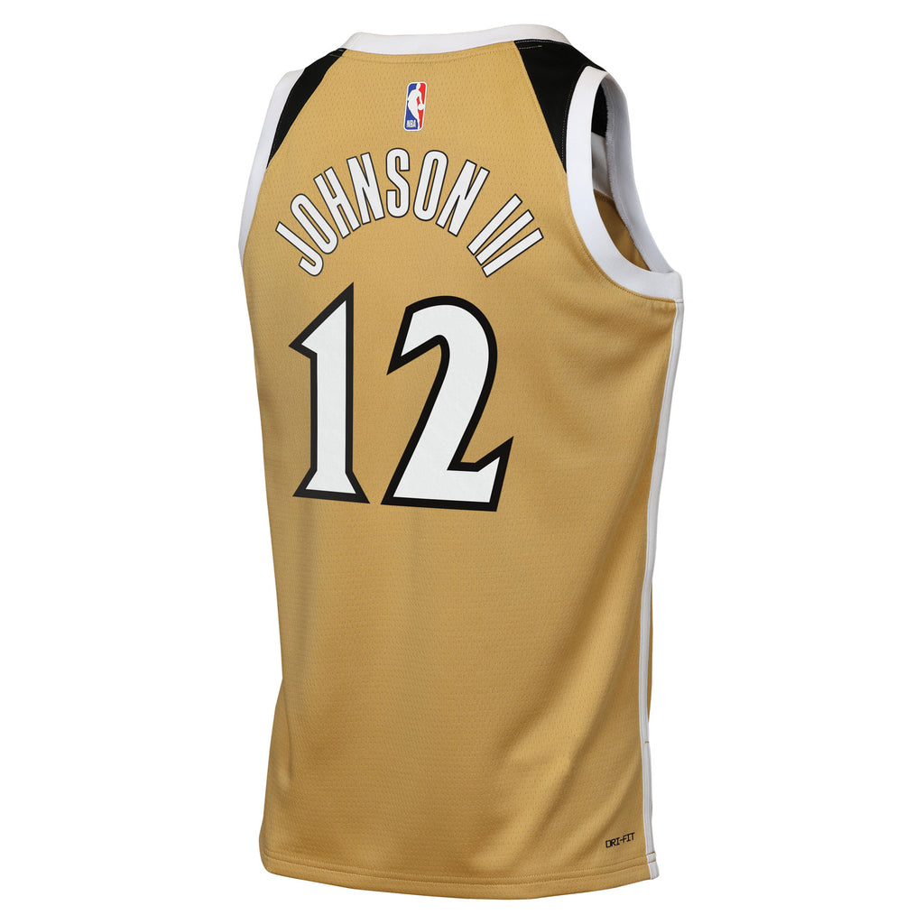 Washington Wizards Nike 2025/26 City Edition Swingman Jersey - Tan - Tre Johnson III - Youth NBA Team Jersey Basketball Fan Apparel
