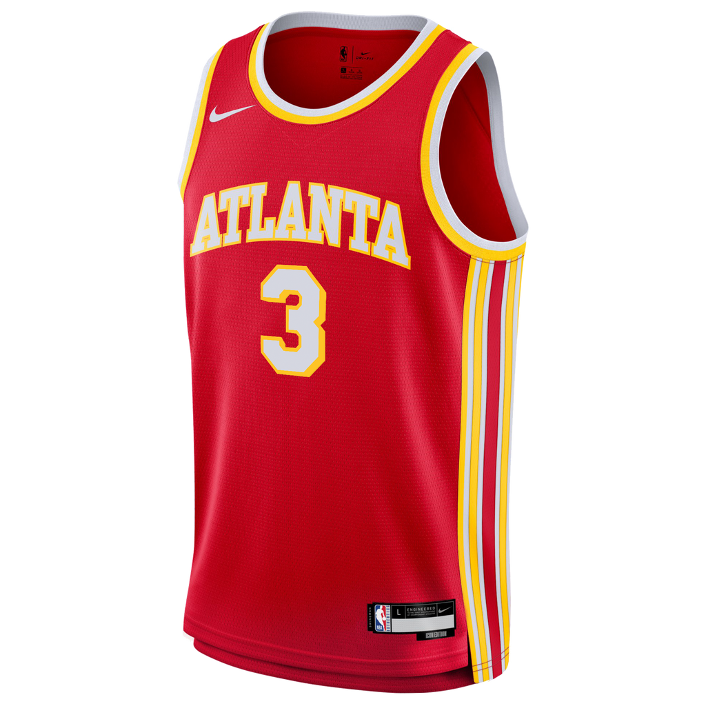 Atlanta Hawks Nike Icon Edition Swingman Jersey - Red - CJ McCollum - Youth NBA Team Jersey Basketball Fan Apparel