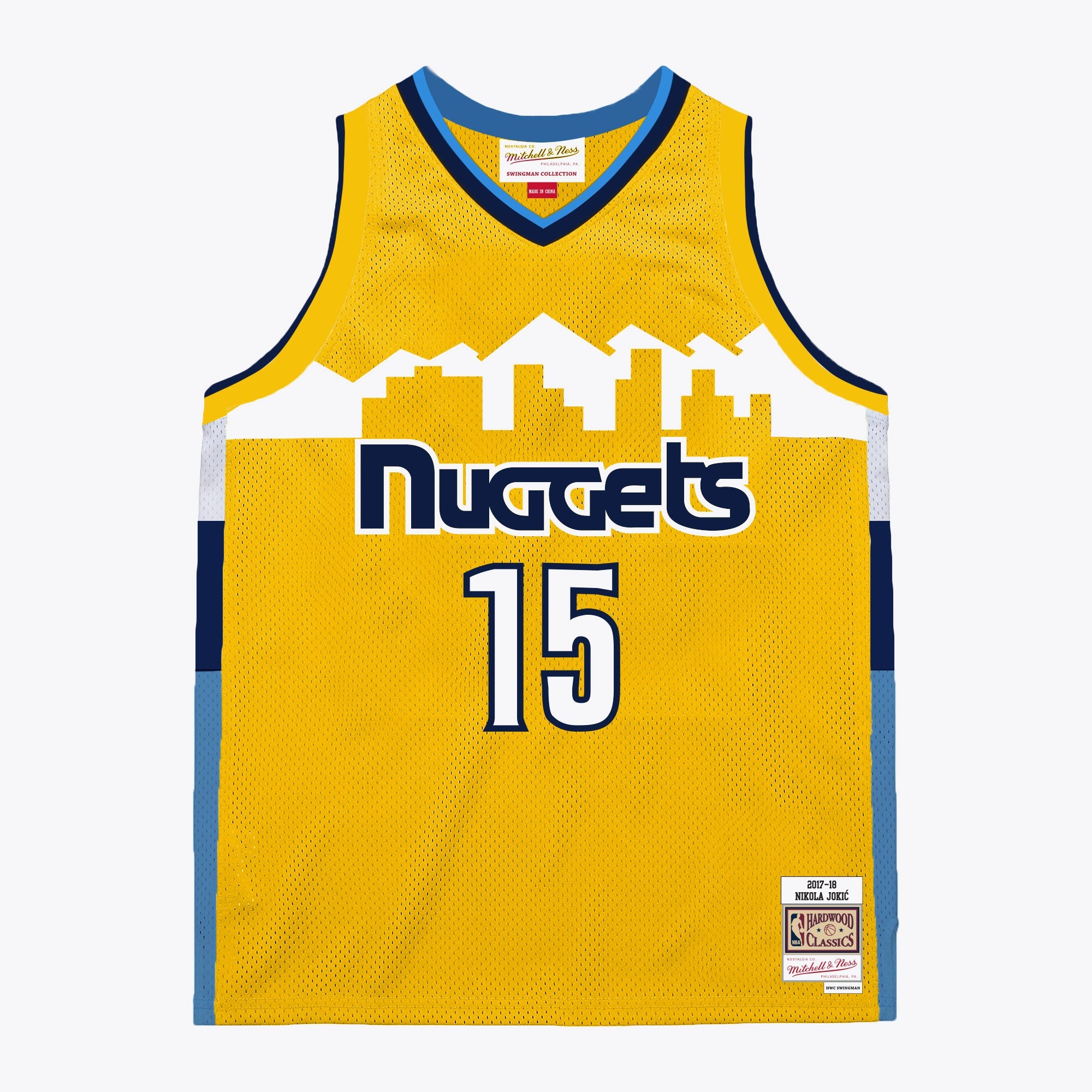 Denver Nuggets Mitchell & Ness Swingman Jersey 2017 Nikola Jokic NBA Team Jersey Basketball Fan Apparel
