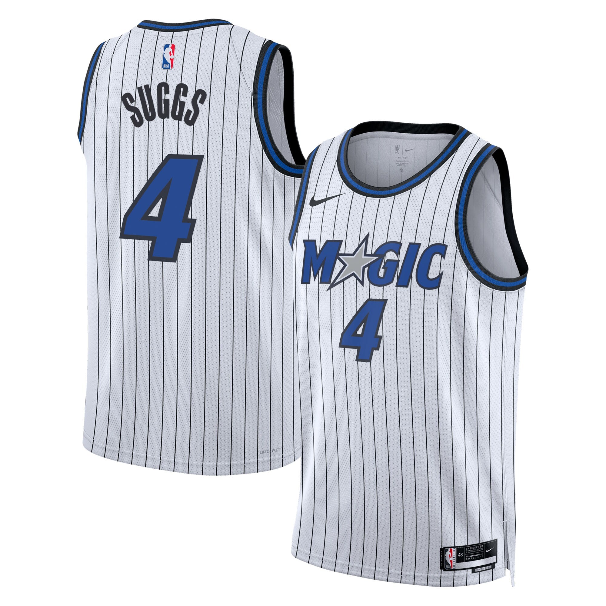 Orlando Magic Nike Replica Association Edition Swingman Jersey - White - Jalen Suggs - Unisex NBA Team Jersey Basketball Fan Apparel