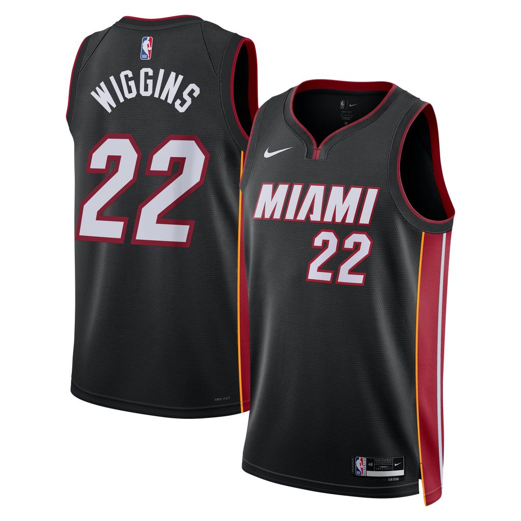 Miami Heat Nike Icon Edition Swingman Jersey - Black - Andrew Wiggins - Unisex NBA Team Jersey Basketball Fan Apparel