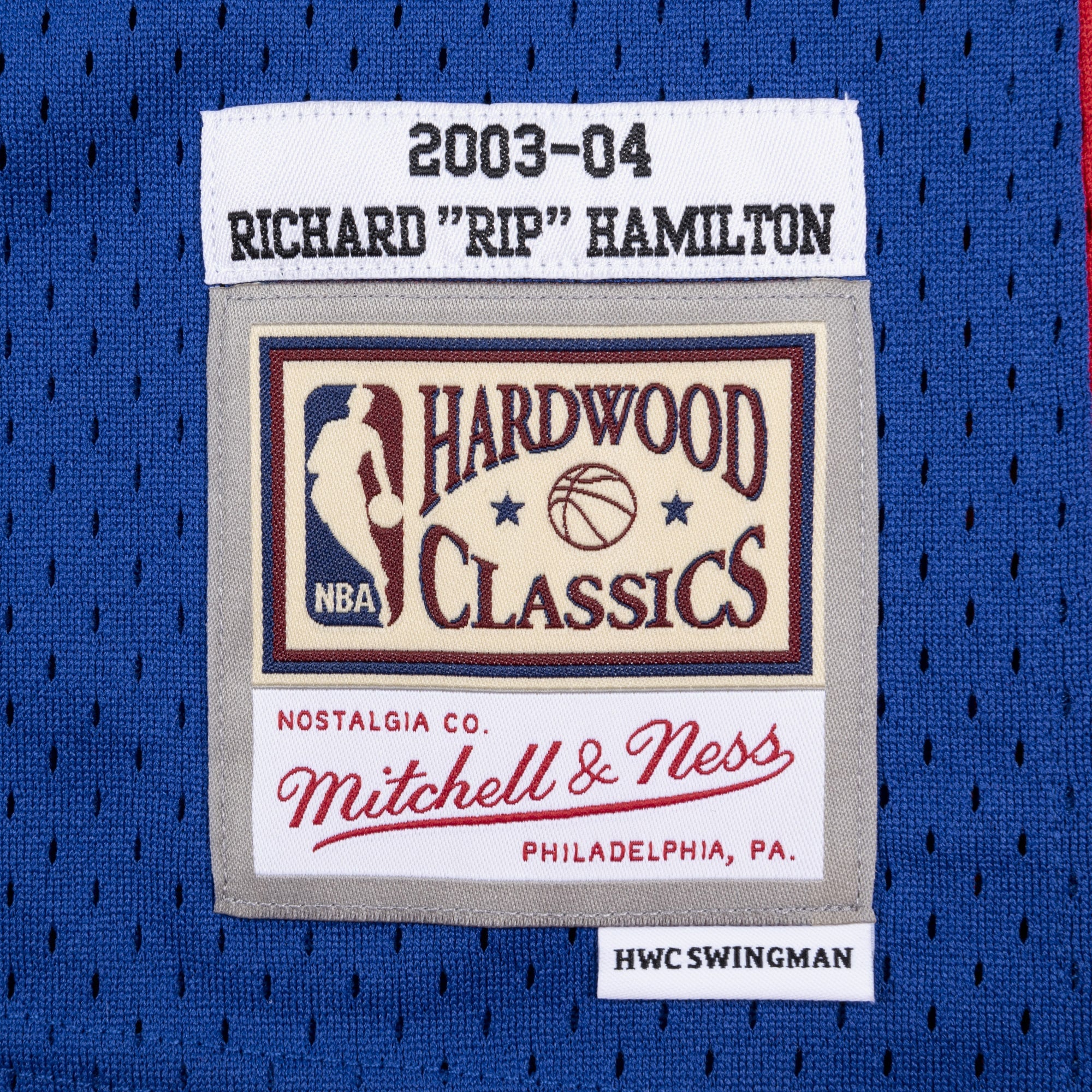 Detroit Pistons Mitchell & Ness Richard Hamilton 2003 Swingman Authentic Jersey - Royal Blue NBA Team Jersey Basketball Fan Apparel