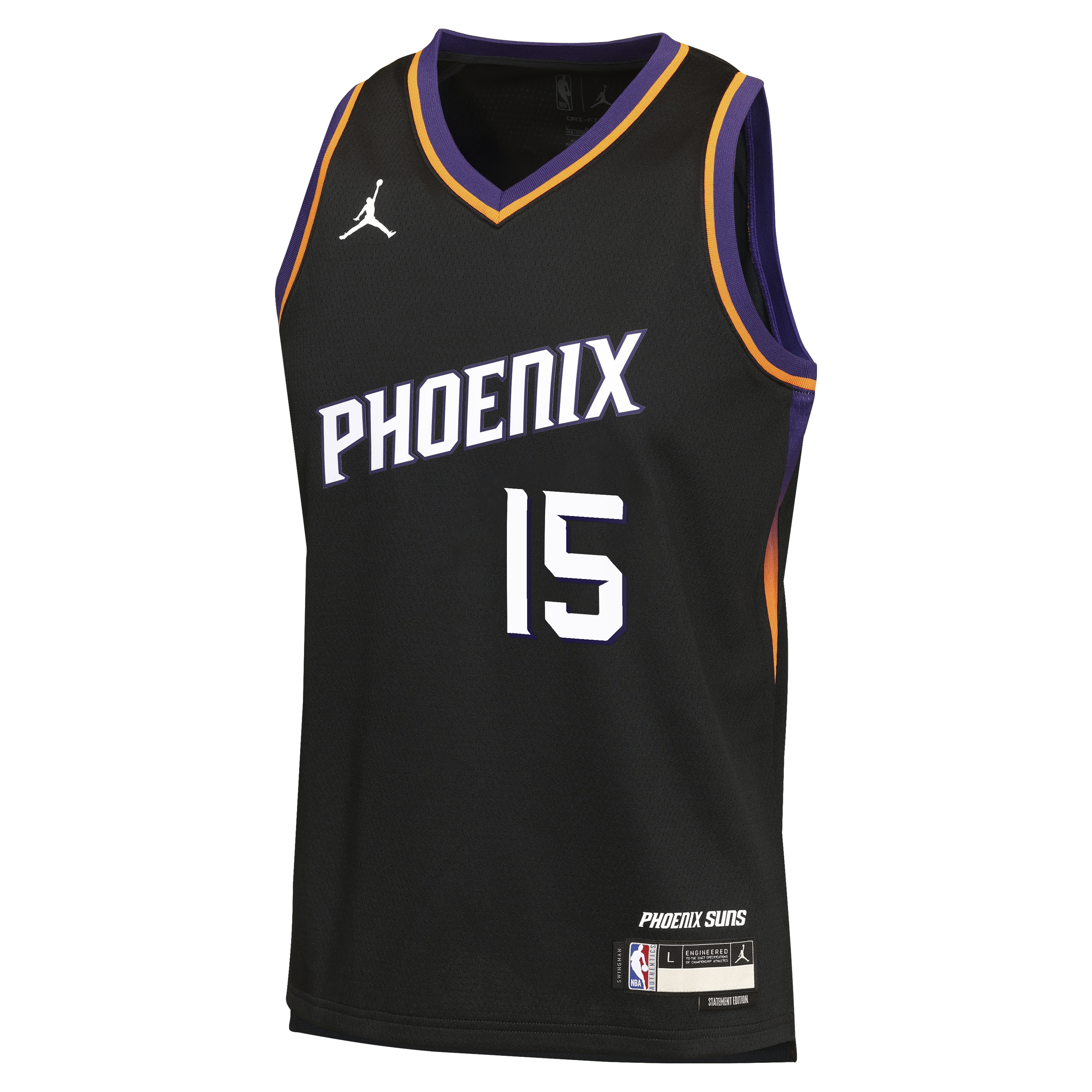 Phoenix Suns Jordan Brand Statement Edition Jersey - Black - Devin Booker - Youth NBA Team Jersey Basketball Fan Apparel