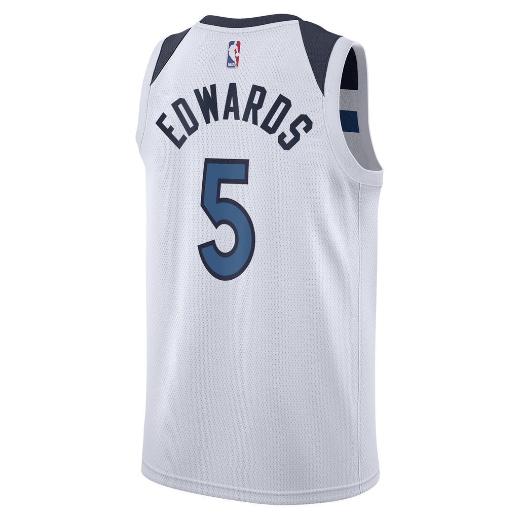 Minnesota Timberwolves Nike Association Edition Swingman Jersey - White - Anthony Edwards - Unisex NBA Team Jersey Basketball Fan Apparel