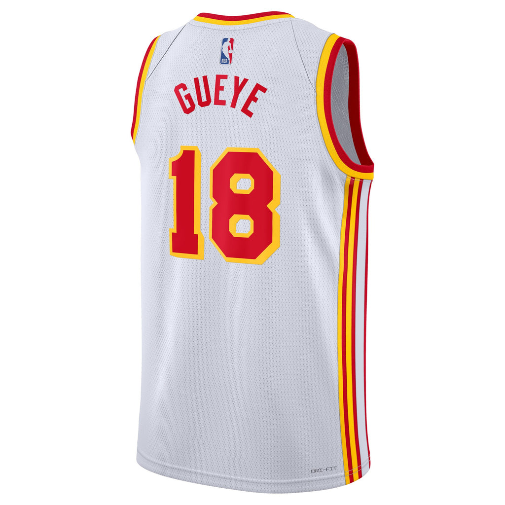Atlanta Hawks Nike Association Edition Swingman Jersey - White - Mouhamed Gueye - Unisex NBA Team Jersey Basketball Fan Apparel
