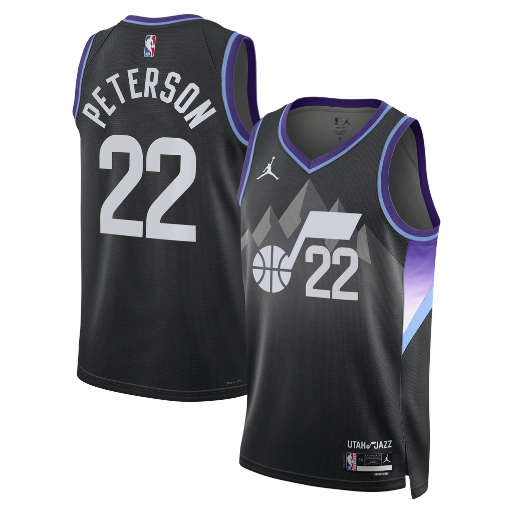 Utah Jazz Jordan Brand Statement Edition Swingman Jersey - Black - Darryn Peterson - Men's NBA Team Jersey Basketball Fan Apparel