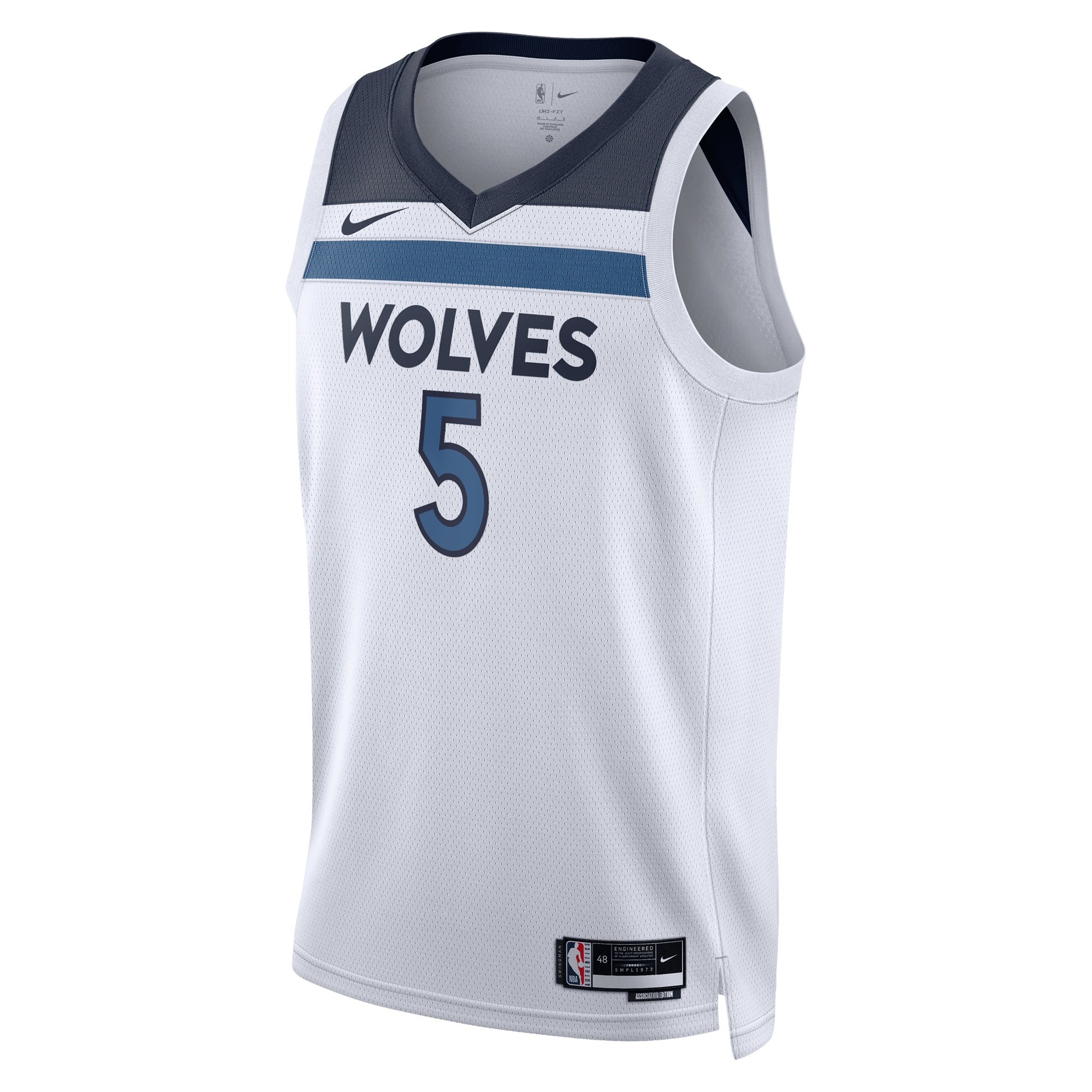 Minnesota Timberwolves Nike Association Edition Swingman Jersey - White - Anthony Edwards - Unisex NBA Team Jersey Basketball Fan Apparel