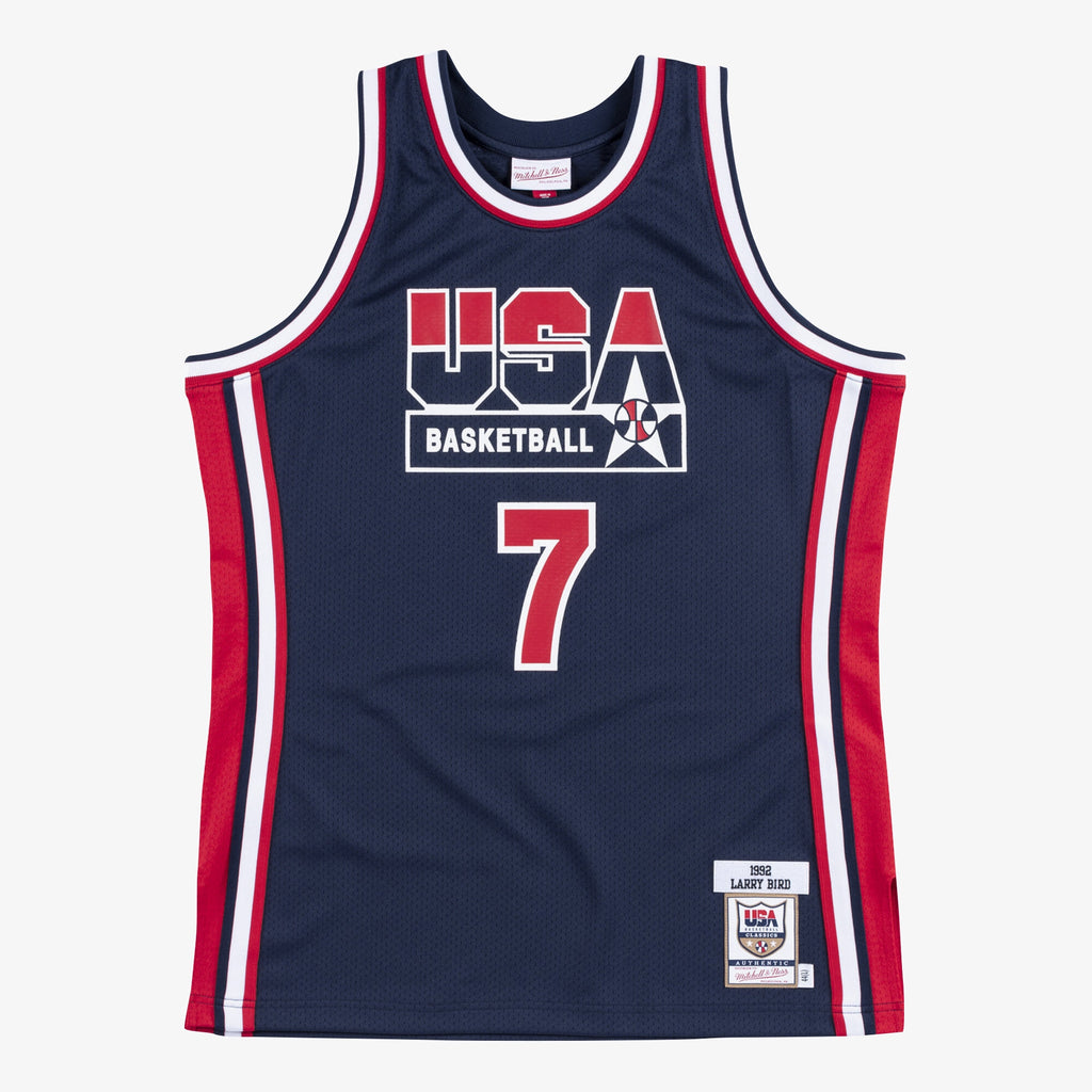 USA Basketball Mitchell & Ness Authentic Jersey Larry Bird 1992 Navy NBA Team Jersey Basketball Fan Apparel