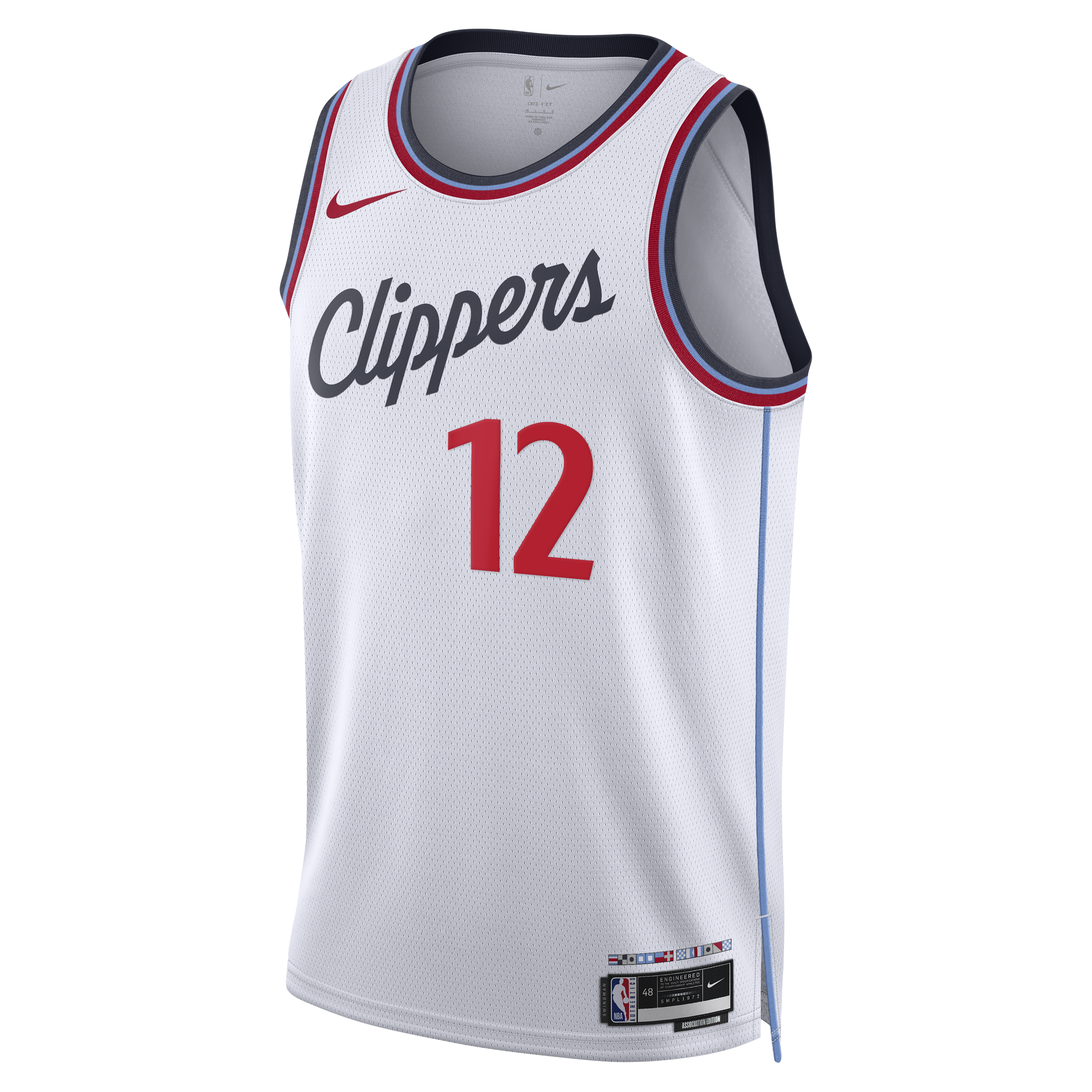 Los Angeles Clippers Nike Replica Association Edition Swingman Jersey - White - Nick Martinelli - Unisex NBA Team Jersey Basketball Fan Apparel